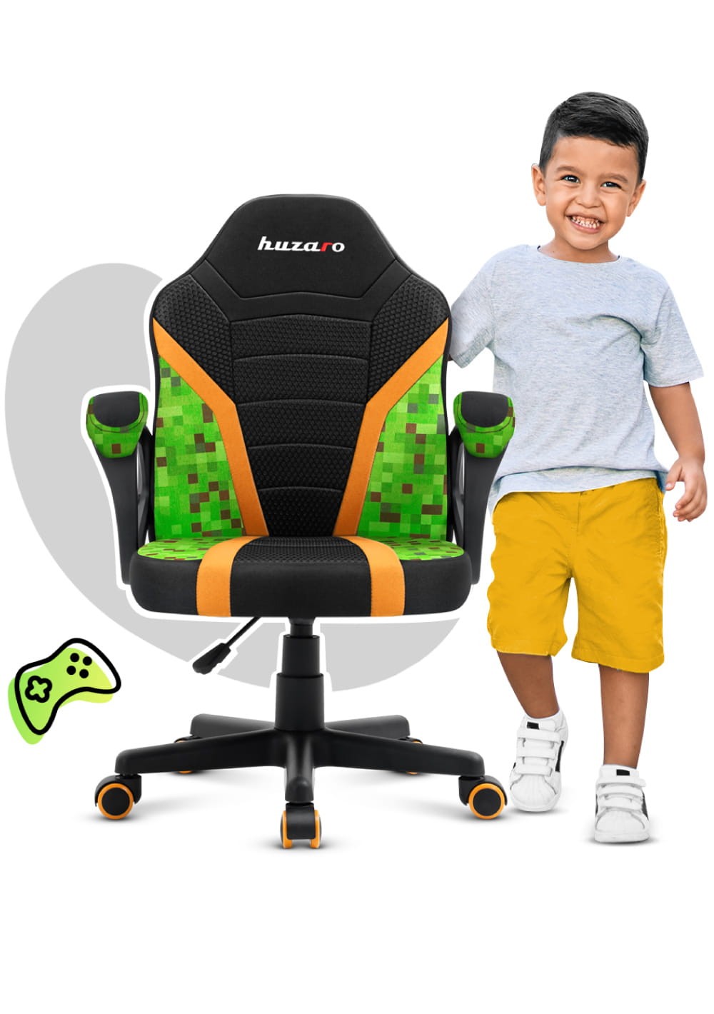 HUZARO RANGER 1.0 Pixel Mesh Gaming-Stuhl für Kinder 
