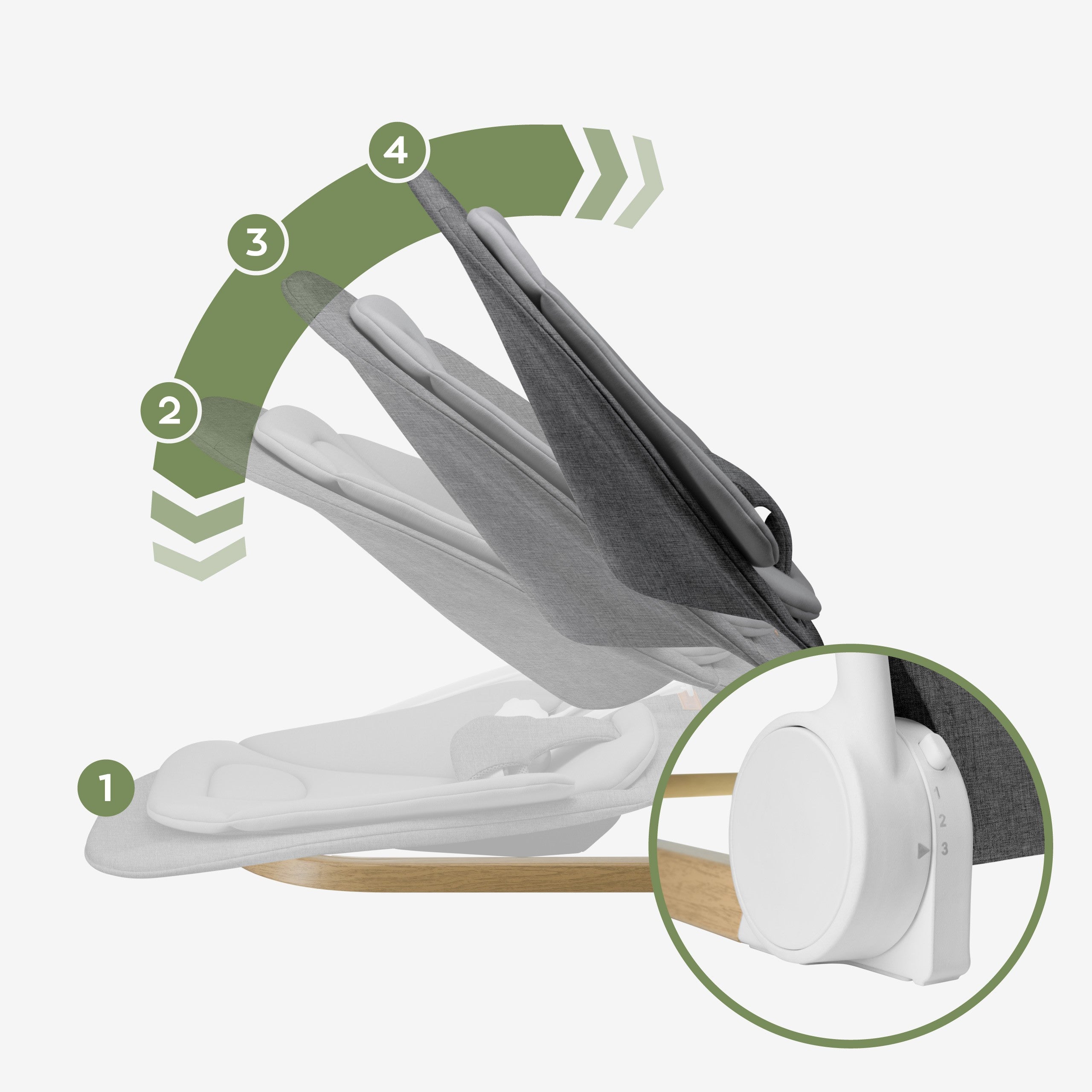 Tulano Moon 50 Grauer Schaukelstuhl