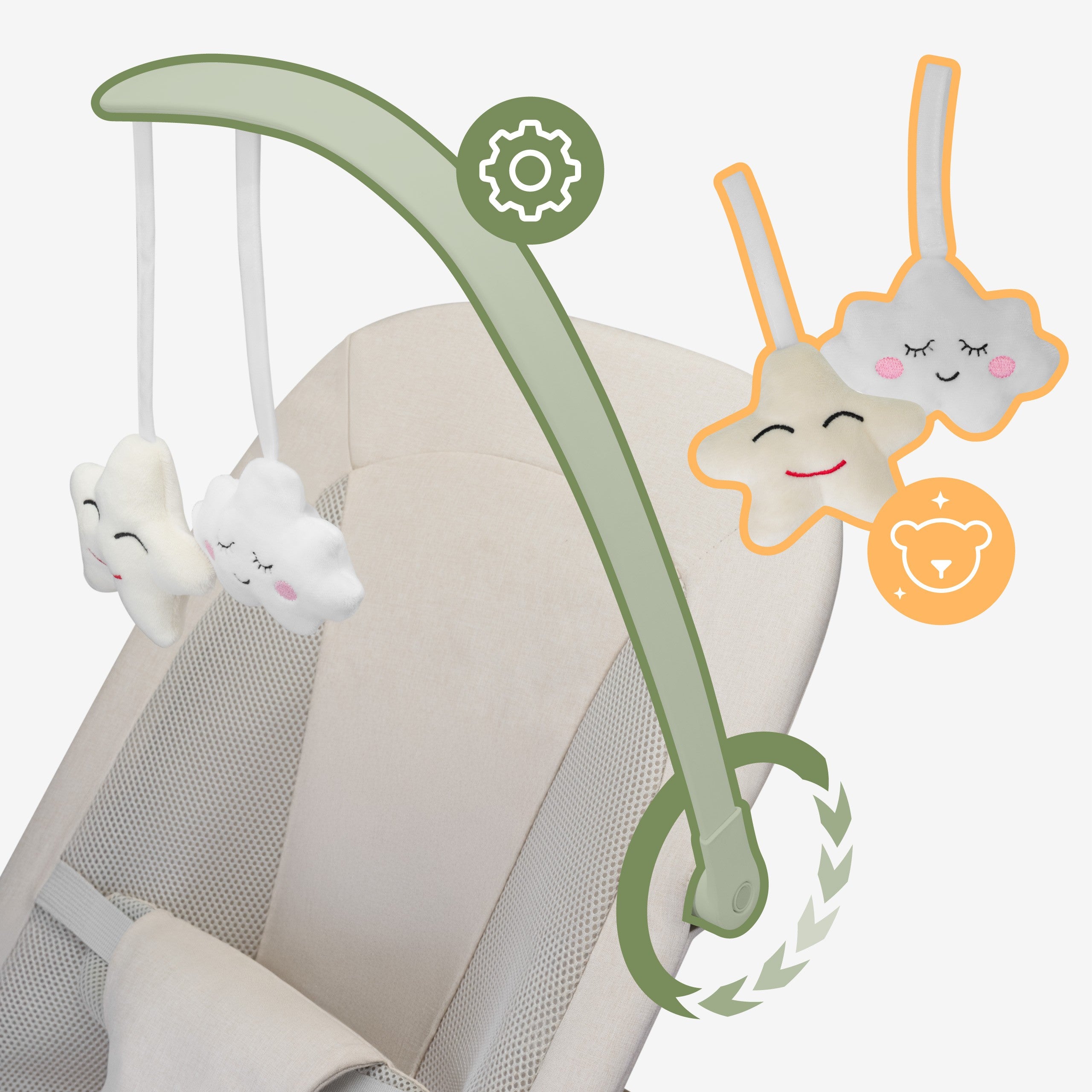 Tulano Moon 50 Beige Schaukelstuhl