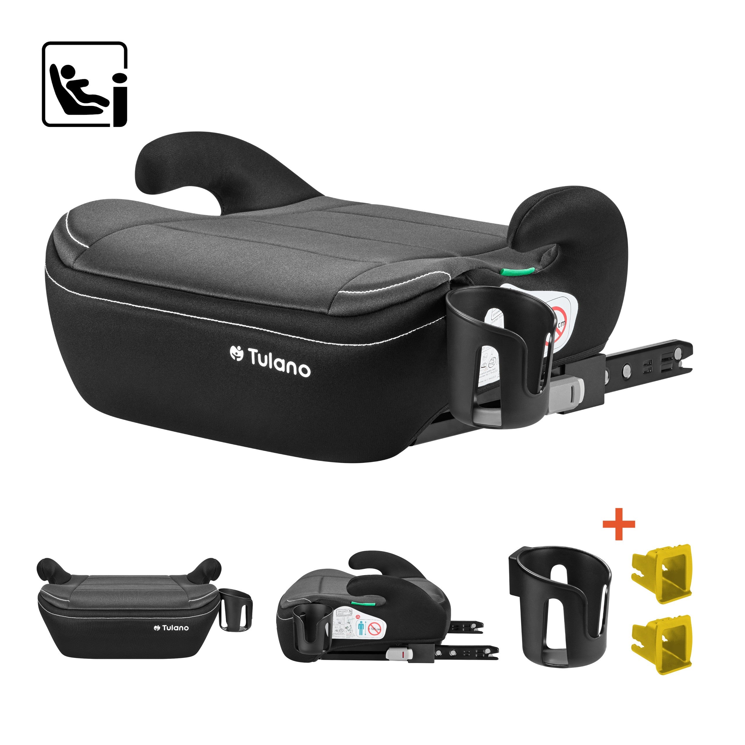 Tulano Cabby 30 Grauer Kindersitz für Autos, 125-150 cm, Größe I 