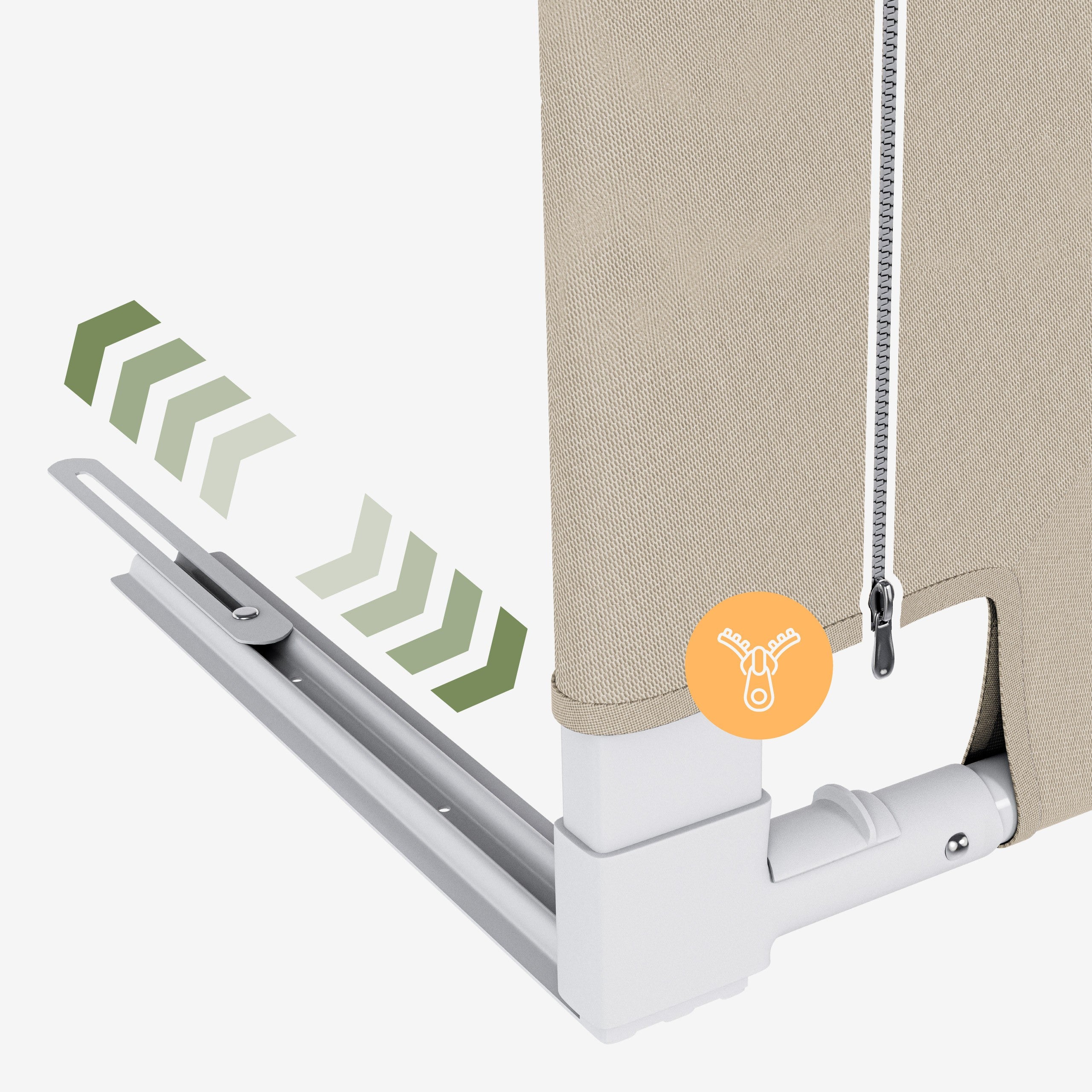 Bettschutzgitter Tulano Cover 40 Beige 200cm 