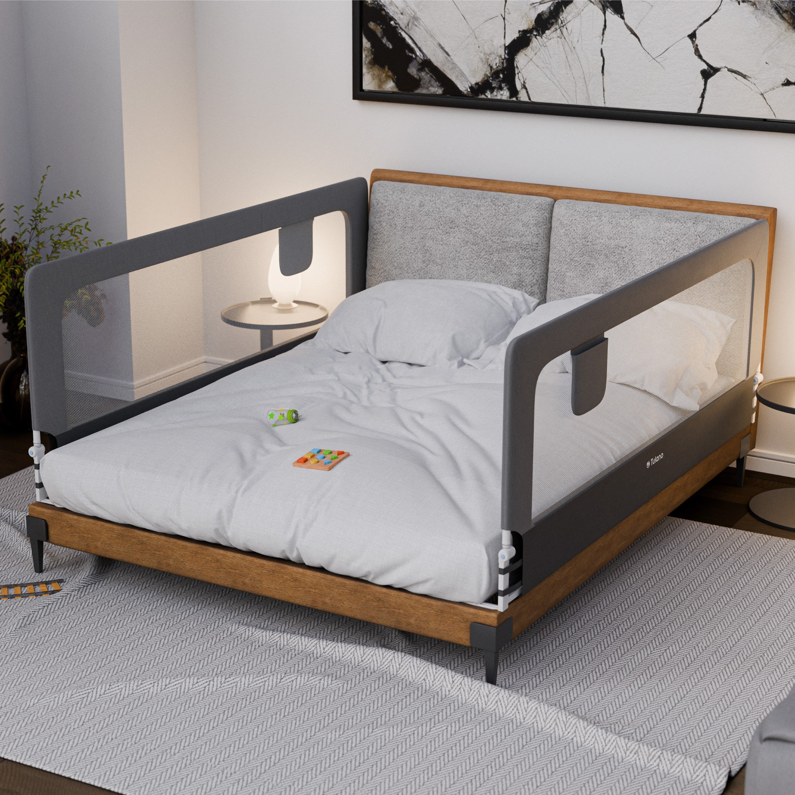 Bettschutzgitter Tulano Cover 30 Grau 200cm 