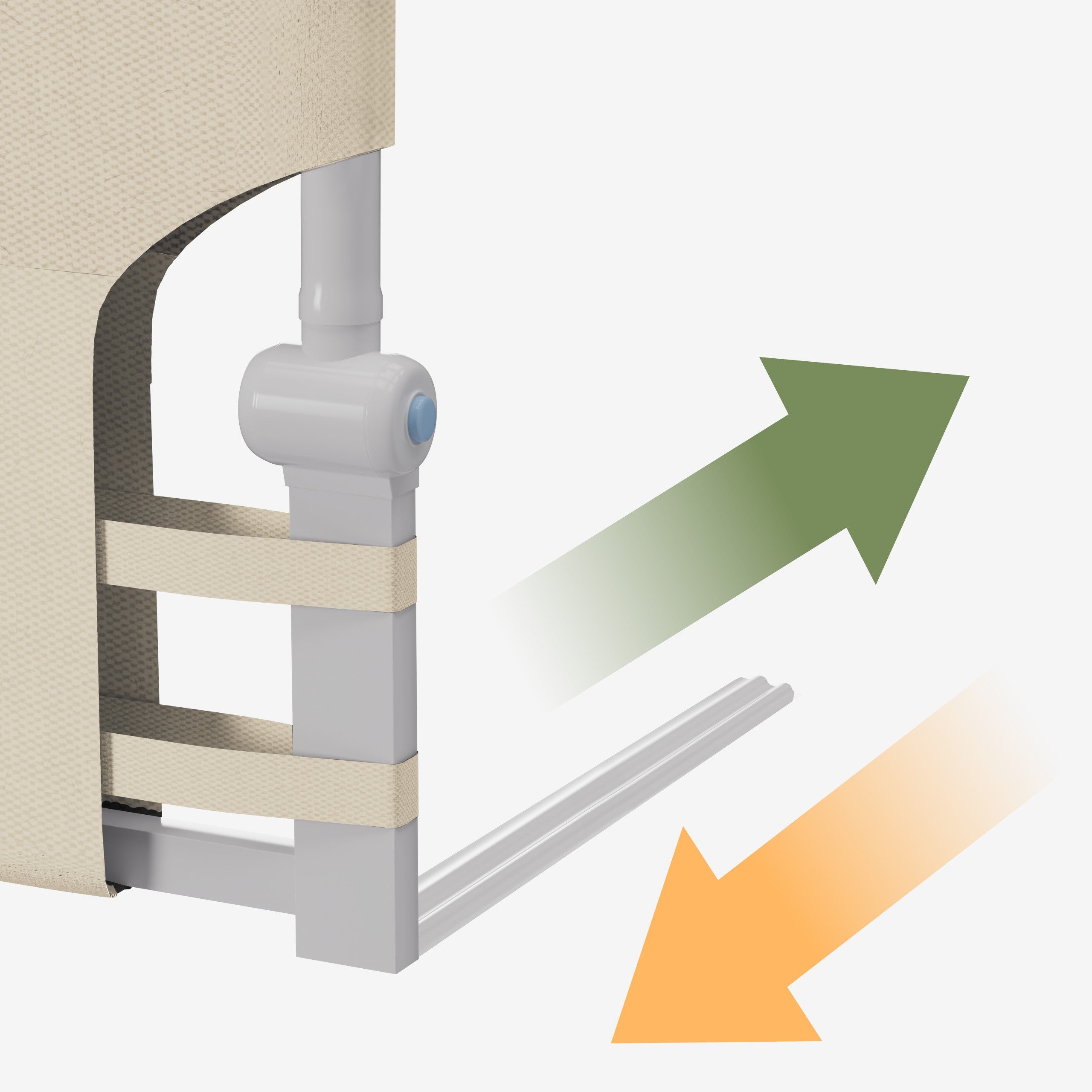 Bettschutzgitter Tulano Cover 30 Beige 200cm