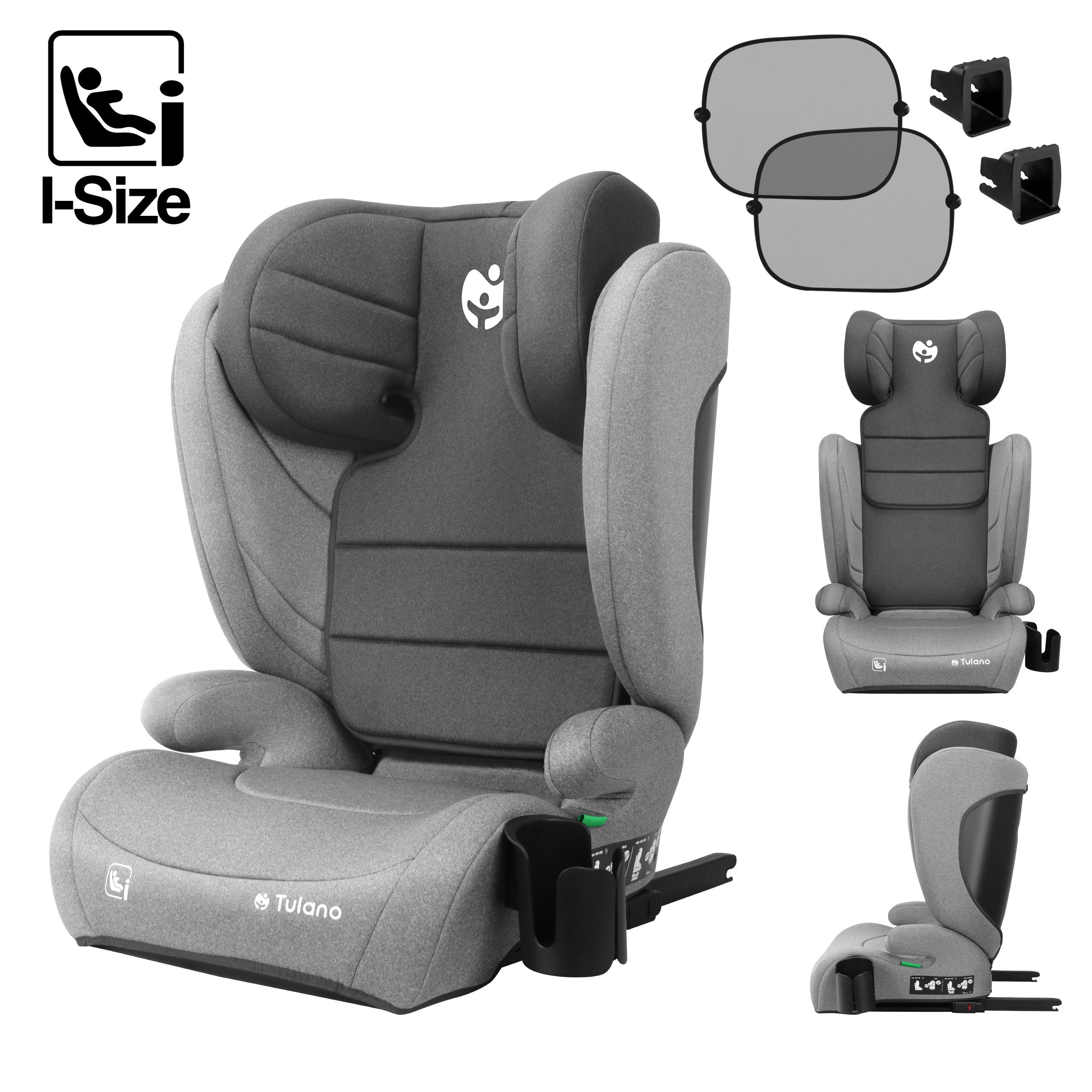 Tulano Joy 35 Grau ISOFIX Autositz 100-150cm I-Size 