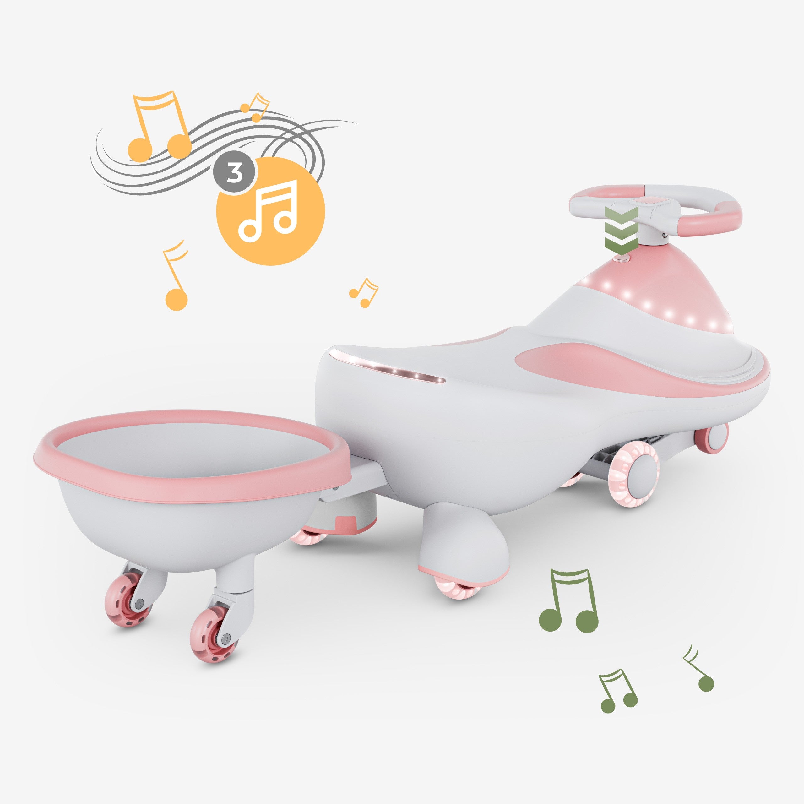 Tulano Focus 55 Pink LED Gravity Ride-On 