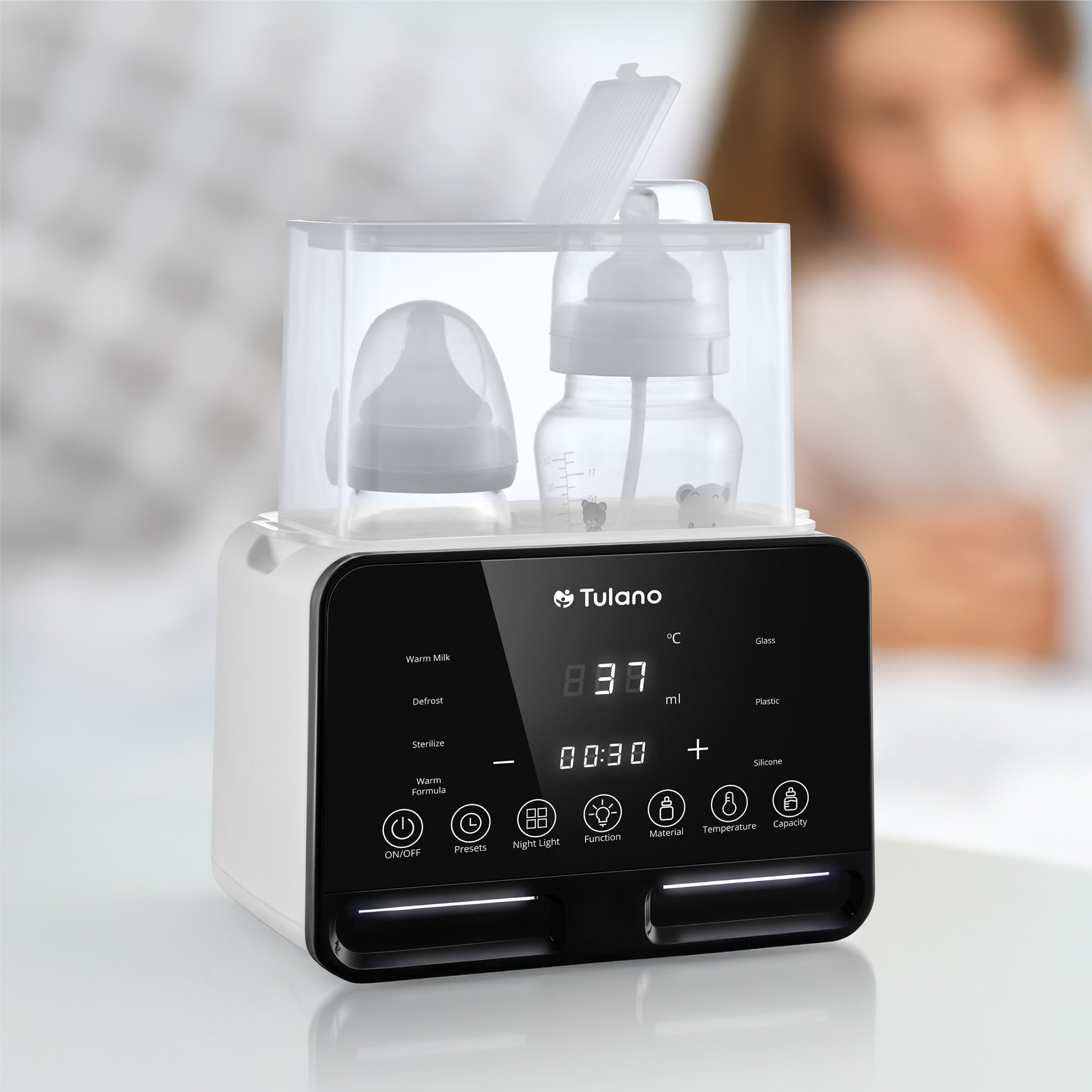 Tulano Ellie 45 Doppelflaschenwärmer und Sterilisator 