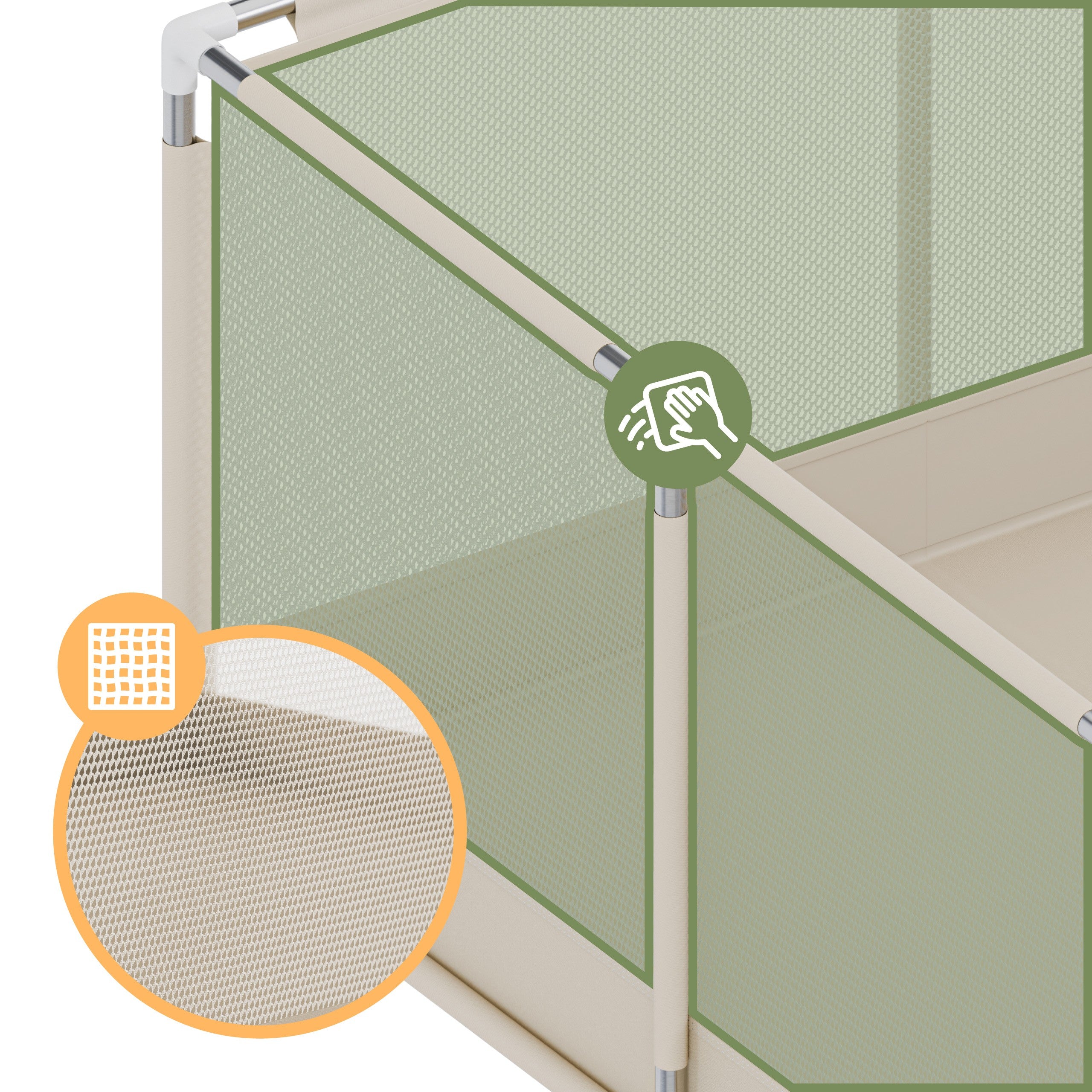 Tulano Cozy 22 Beige Kinderlaufstall - 180 cm 