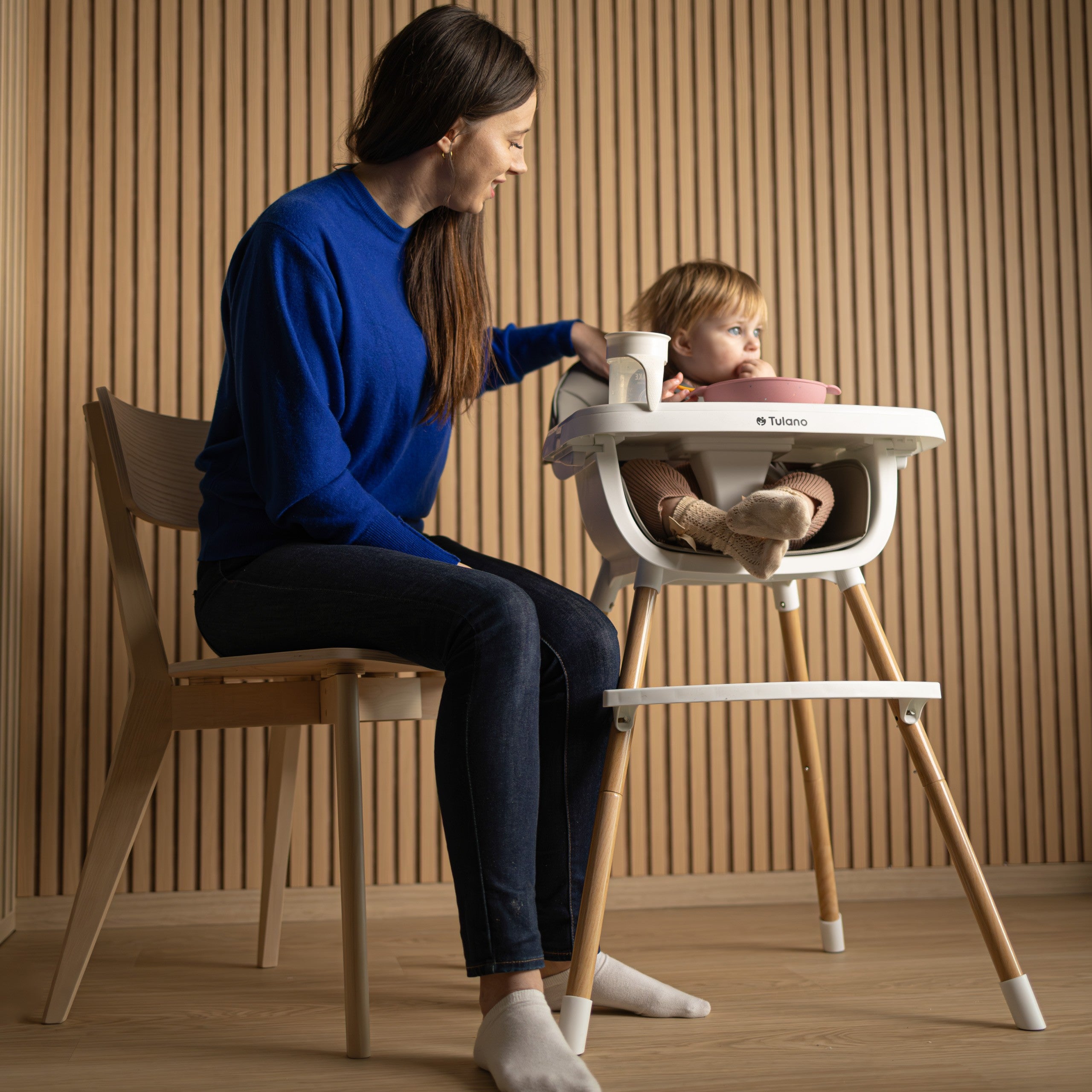 Tulano Morsel Grauer Hochstuhl 