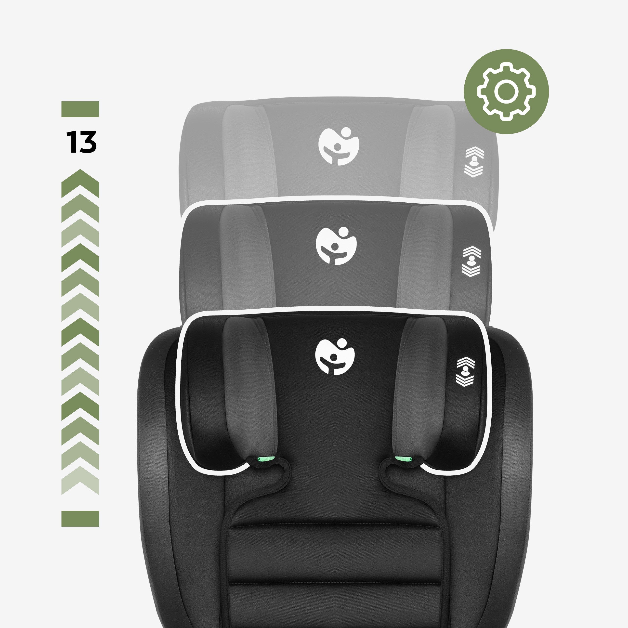 Tulano Joy 25 Schwarz-Grau Autositz 100-150cm I-Größe 
