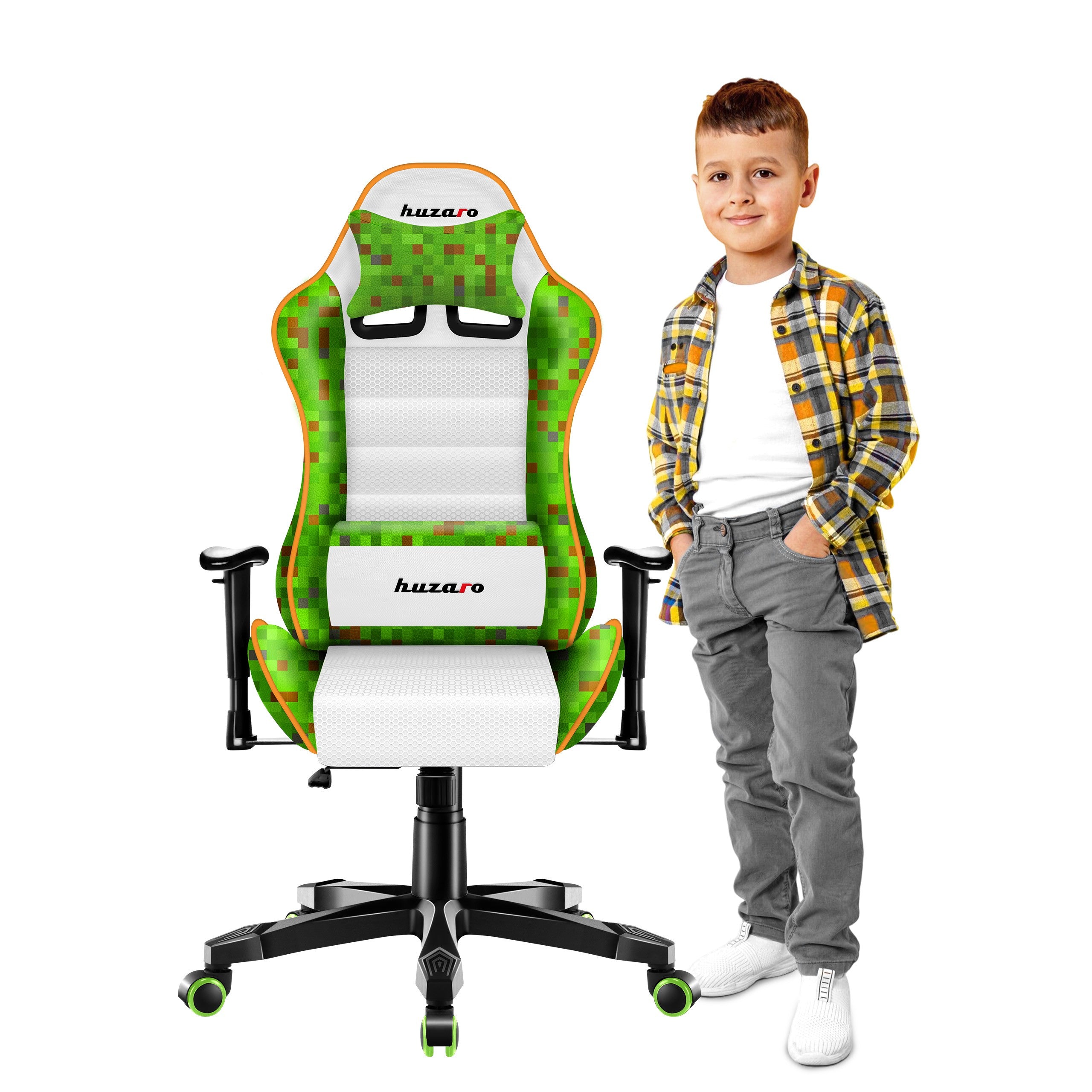 Huzaro Ranger 6.0 Pixel Weißer Kinder-Gaming-Stuhl 