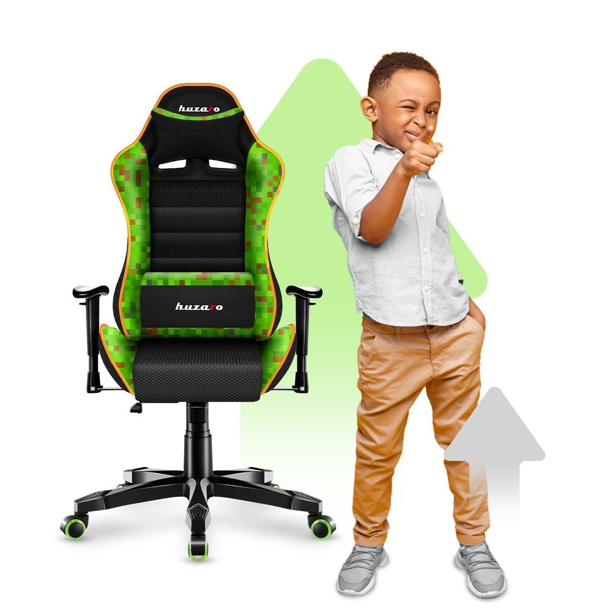 HUZARO RANGER 6.0 Pixel Mesh Gaming-Stuhl für Kinder 