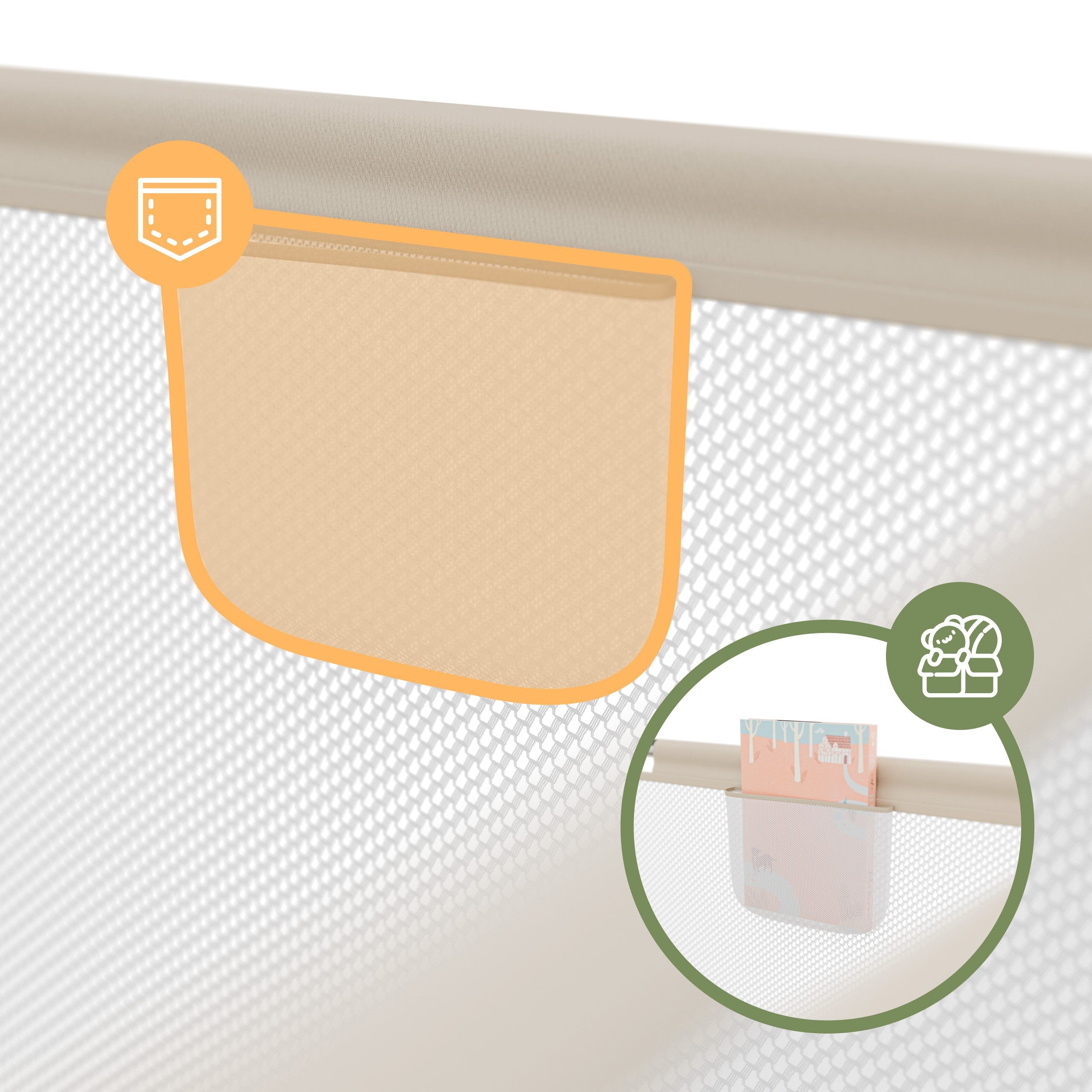 Tulano Cozy 28 Beige Kinderlaufstall - 200 cm 