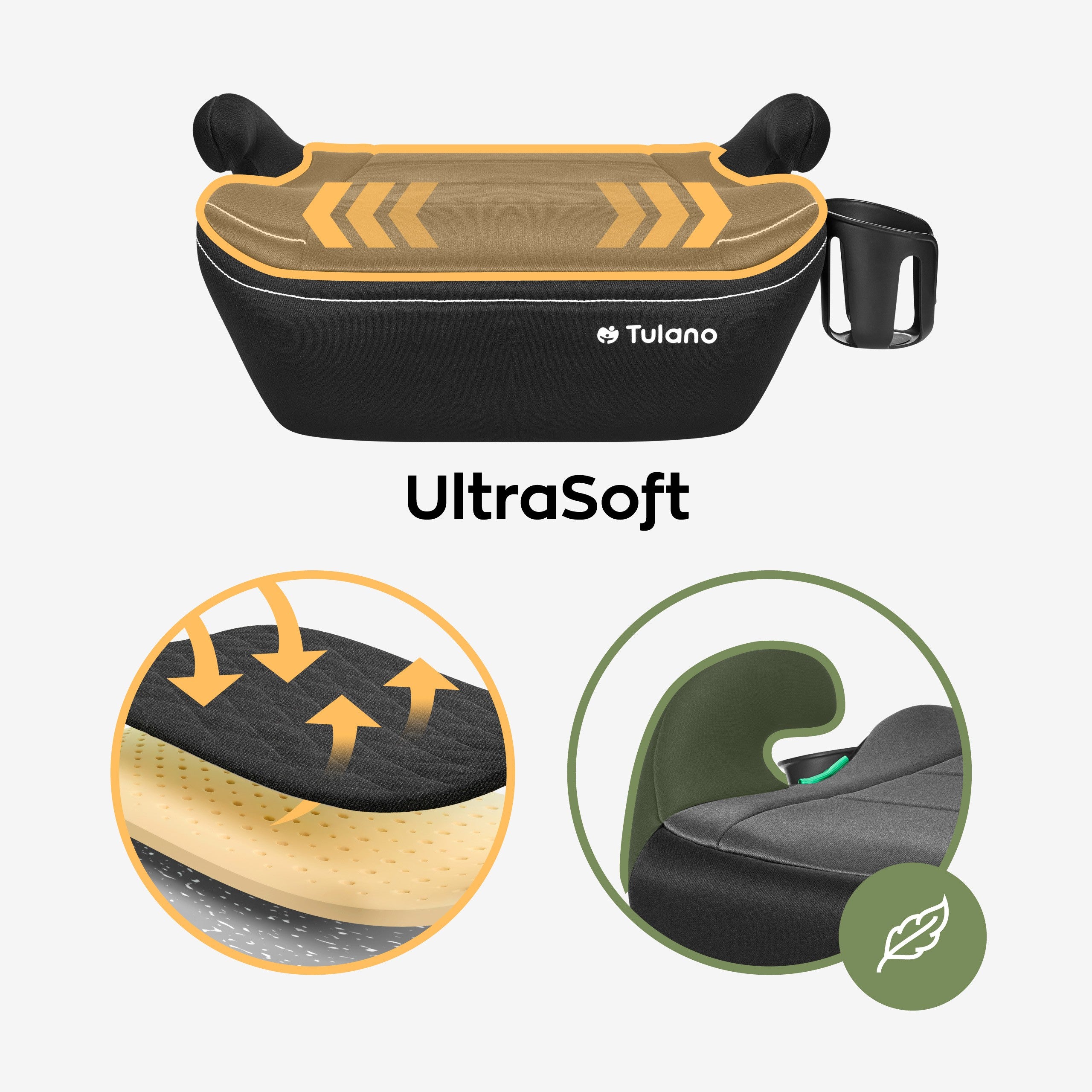 Tulano Cabby 30 Grauer Kindersitz für Autos, 125-150 cm, Größe I 