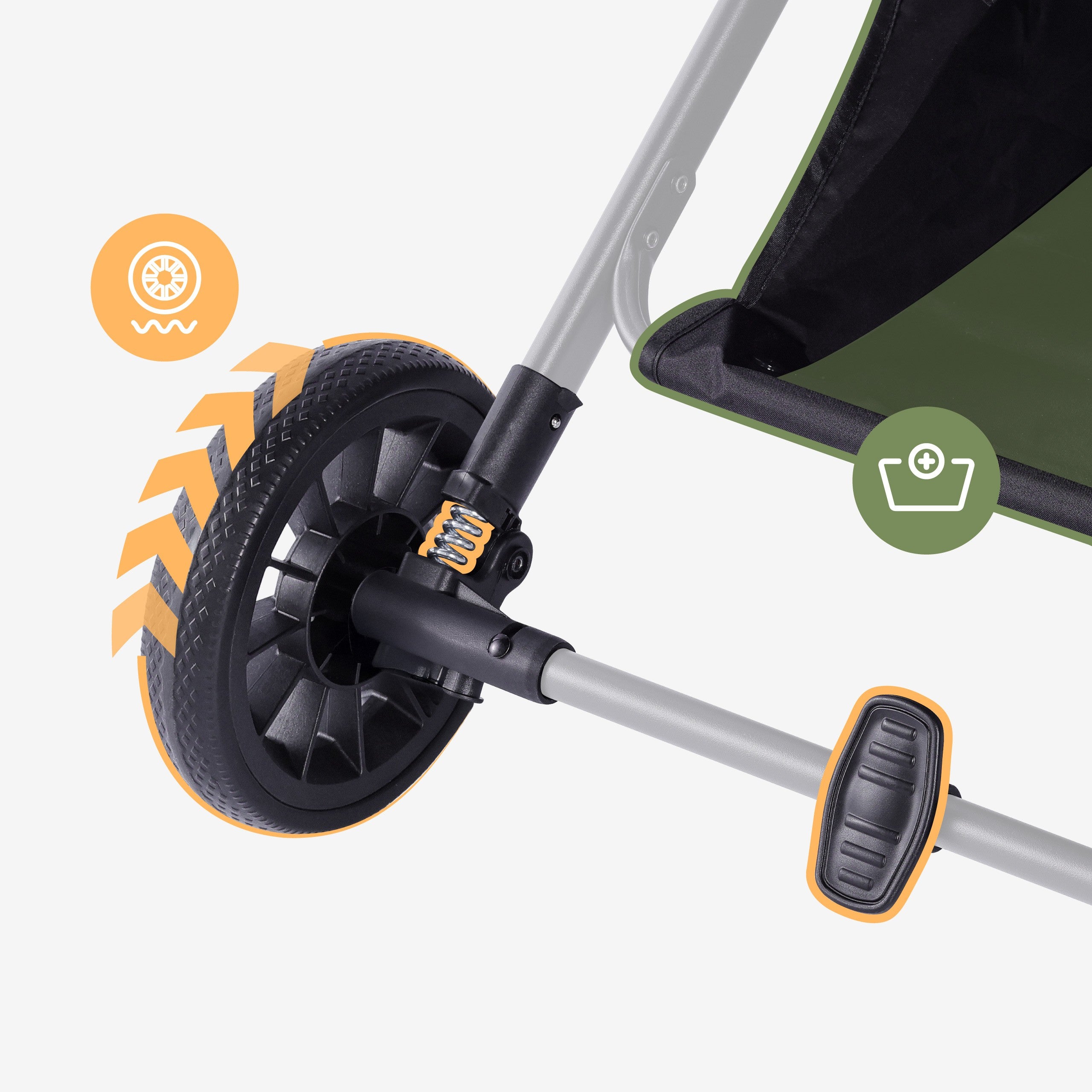 Tulano Milan Faltbarer Kinderwagen, grau-schwarz, 22 kg 