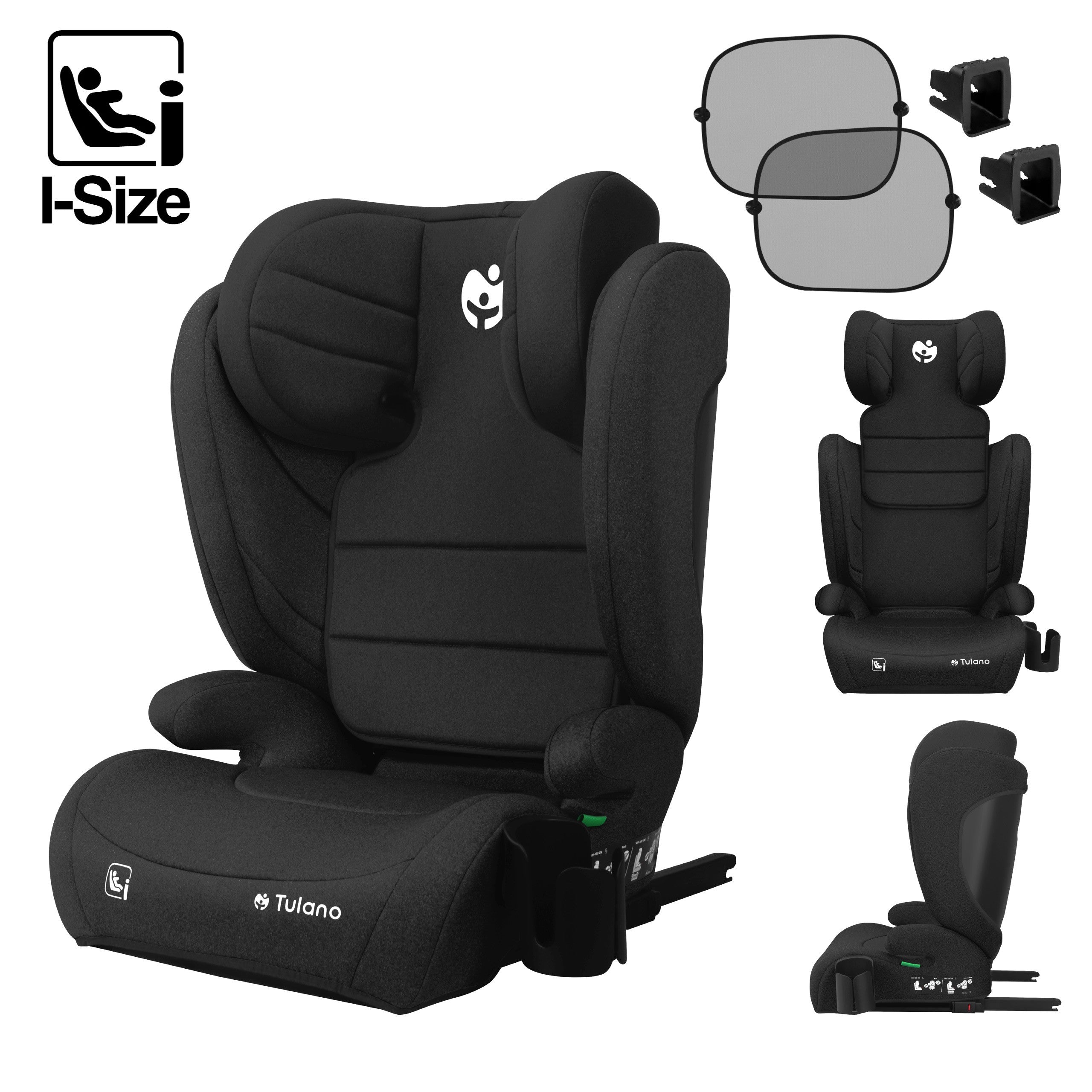 Tulano Joy 35 Schwarzer ISOFIX-Autositz 100-150 cm I-Size 