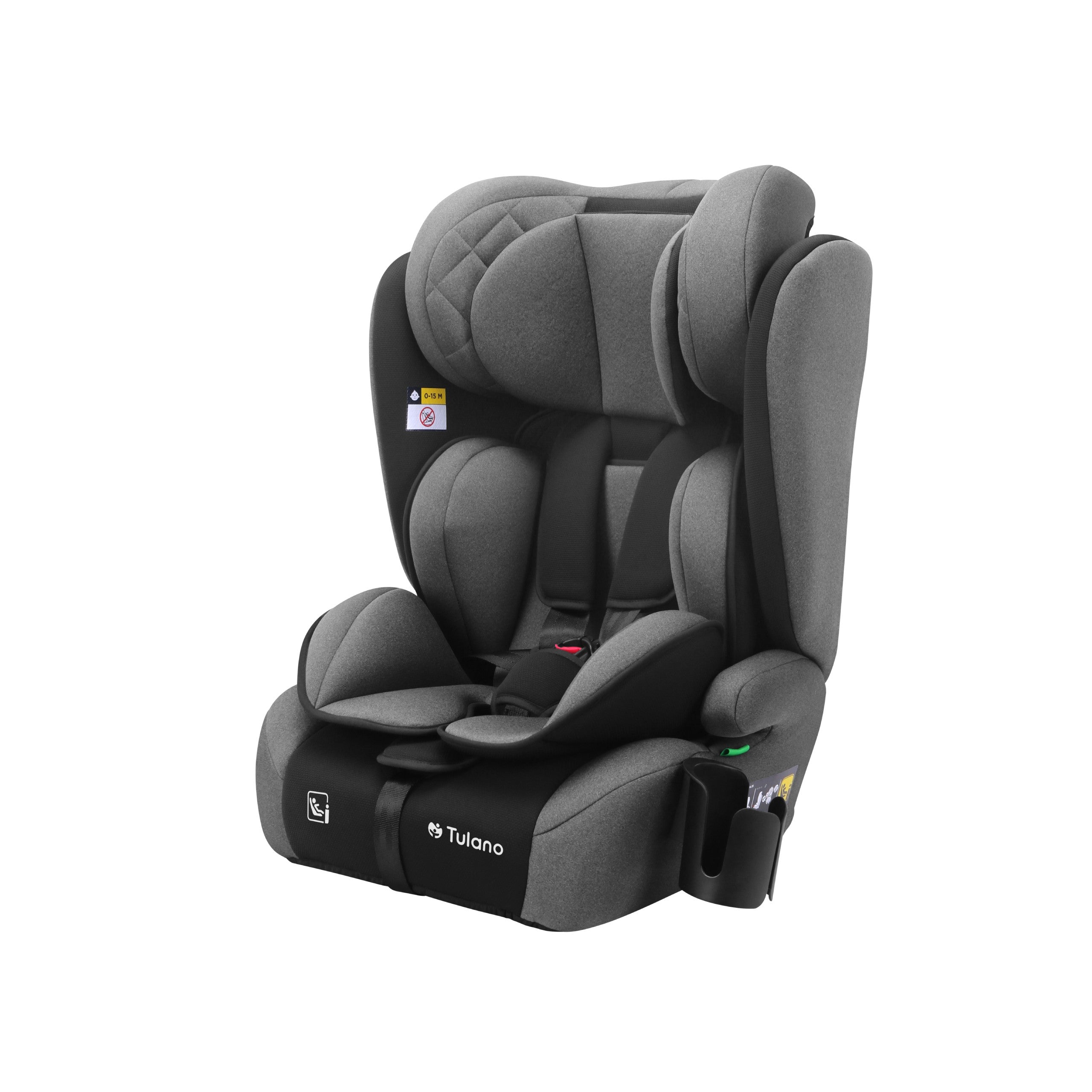 Tulano Zooma 25 Grau - Schwarz Kindersitz 76 -150 cm I-Size 