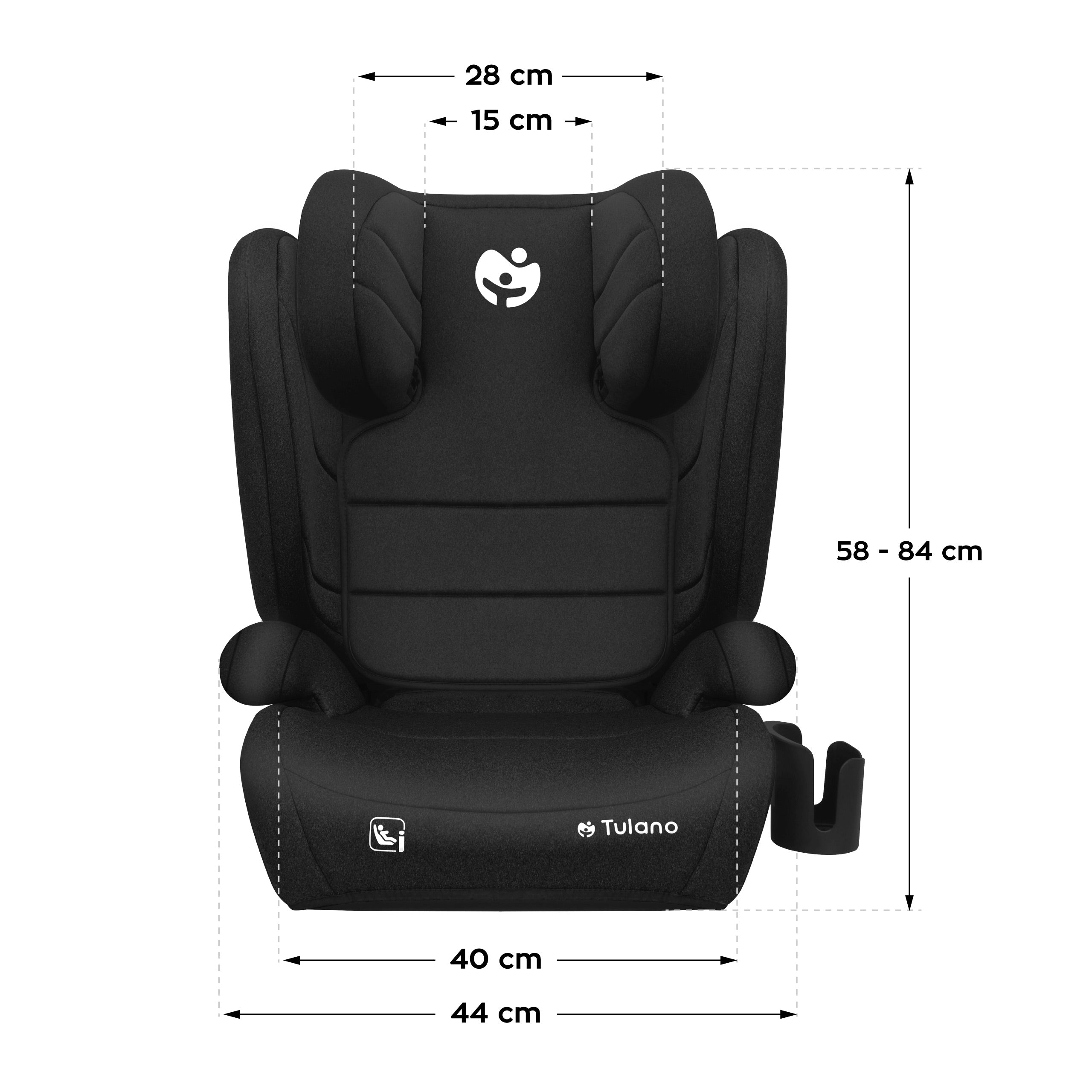 Tulano Joy 35 Schwarzer ISOFIX-Autositz 100-150 cm I-Size 