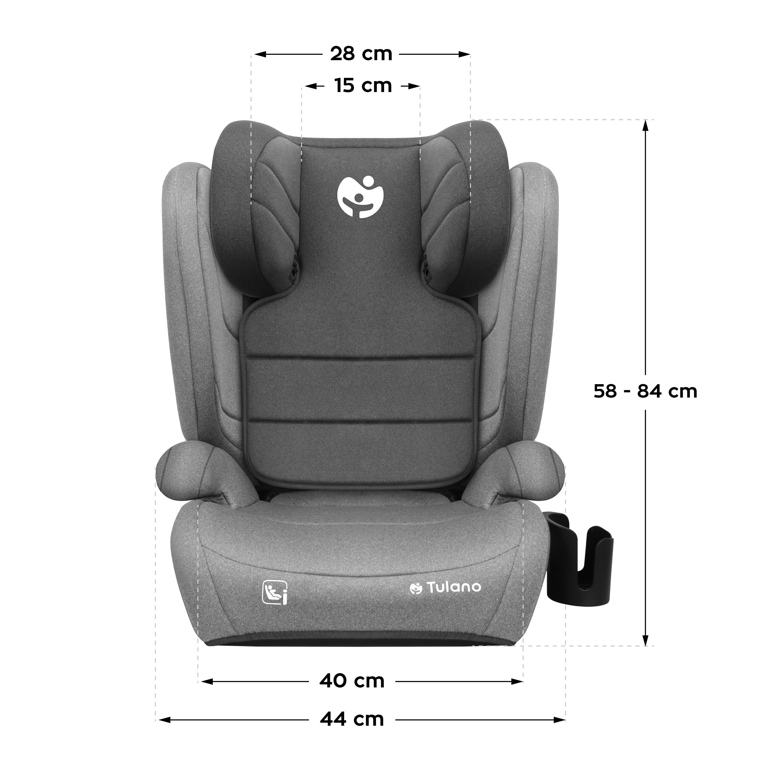 Tulano Joy 35 Grau ISOFIX Autositz 100-150cm I-Size 