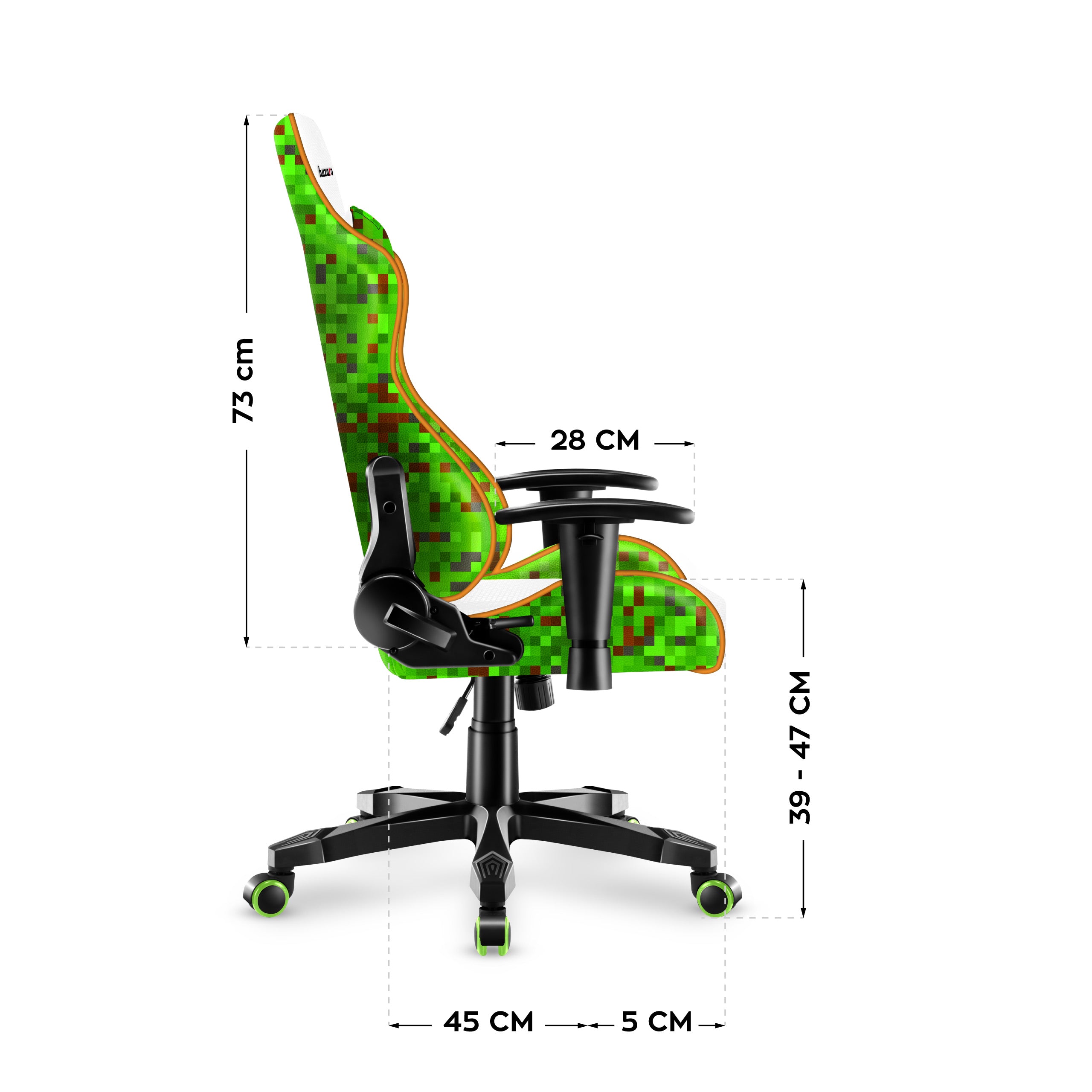 Huzaro Ranger 6.0 Pixel Weißer Kinder-Gaming-Stuhl 