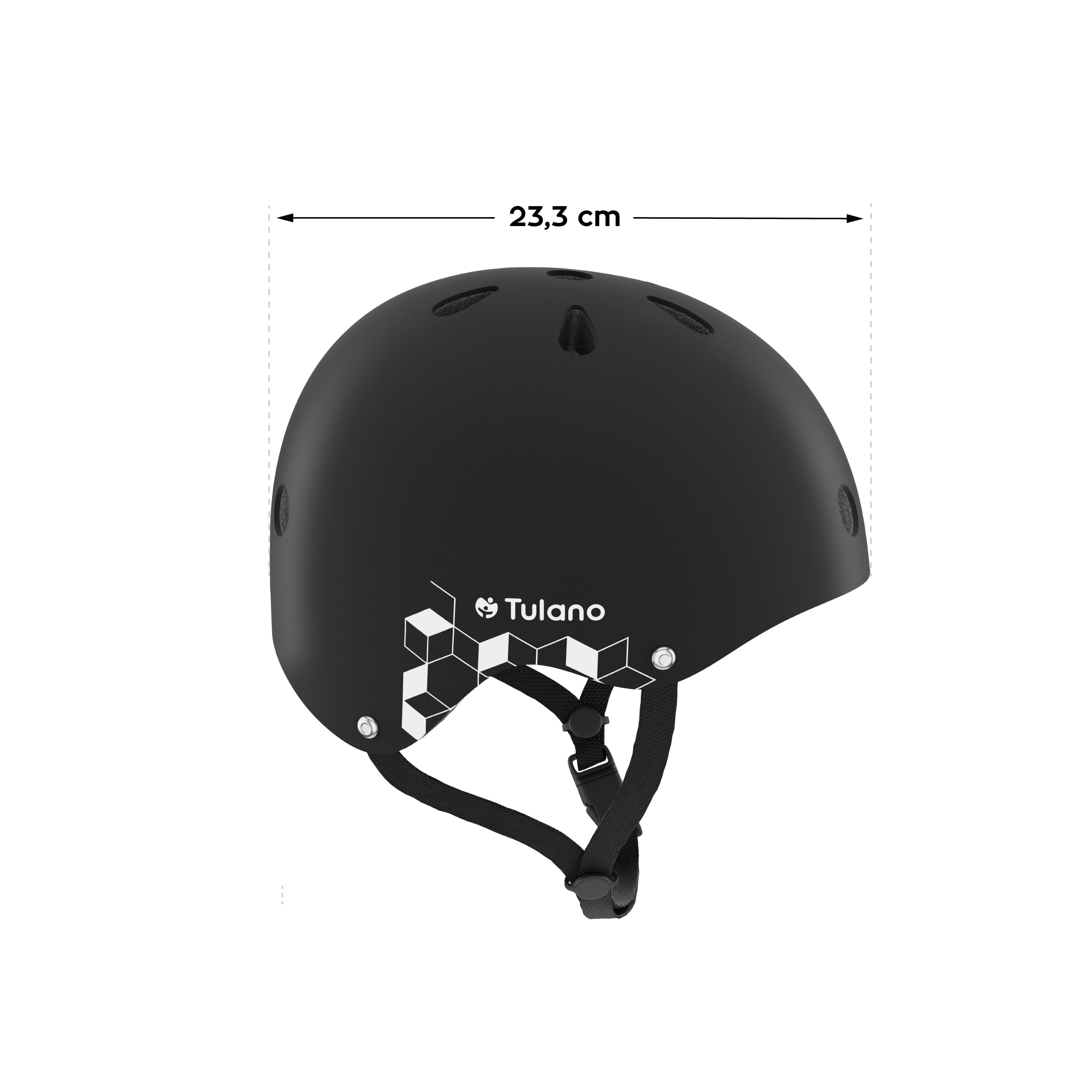 Tulano Turtle 35 Schwarzer Kinderhelm 