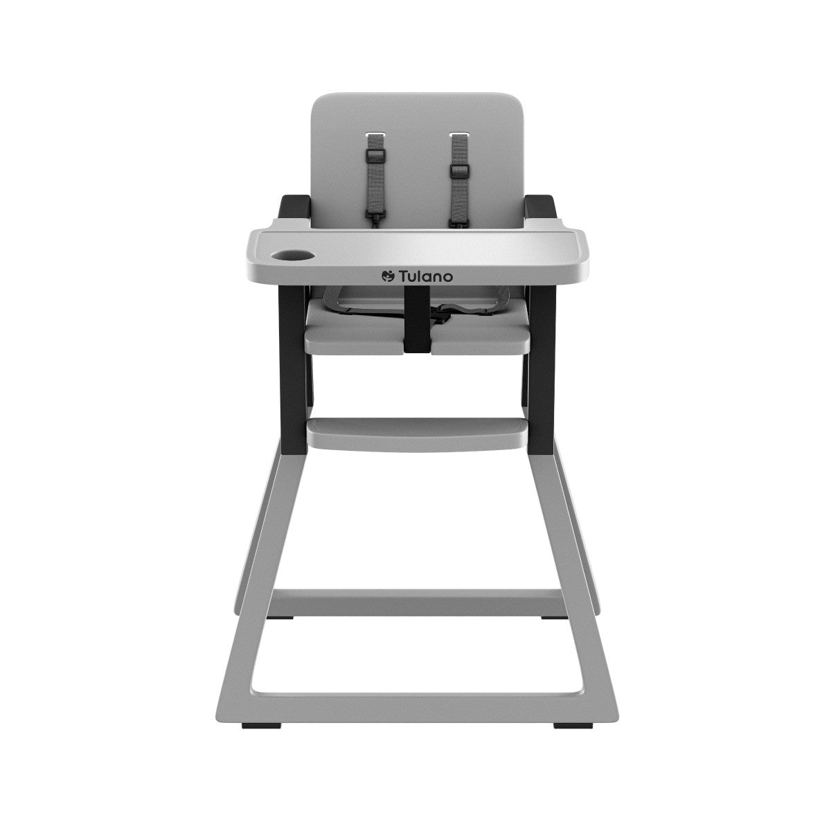 Tulano Morsel 25 Grau-Schwarzer Kunststoff-Hochstuhl 