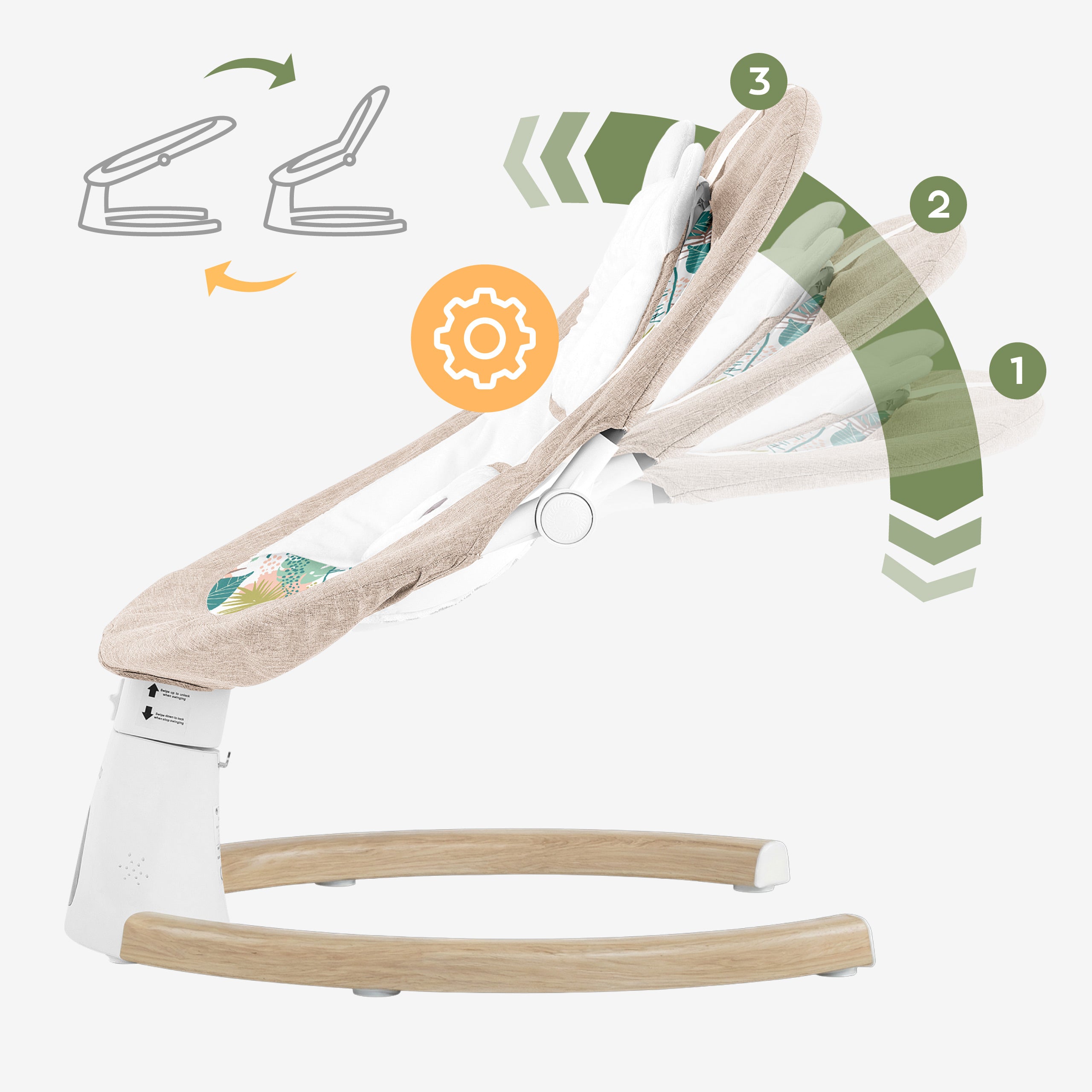 Tulano elektronischer Schaukelstuhl Astrid 35 Beige