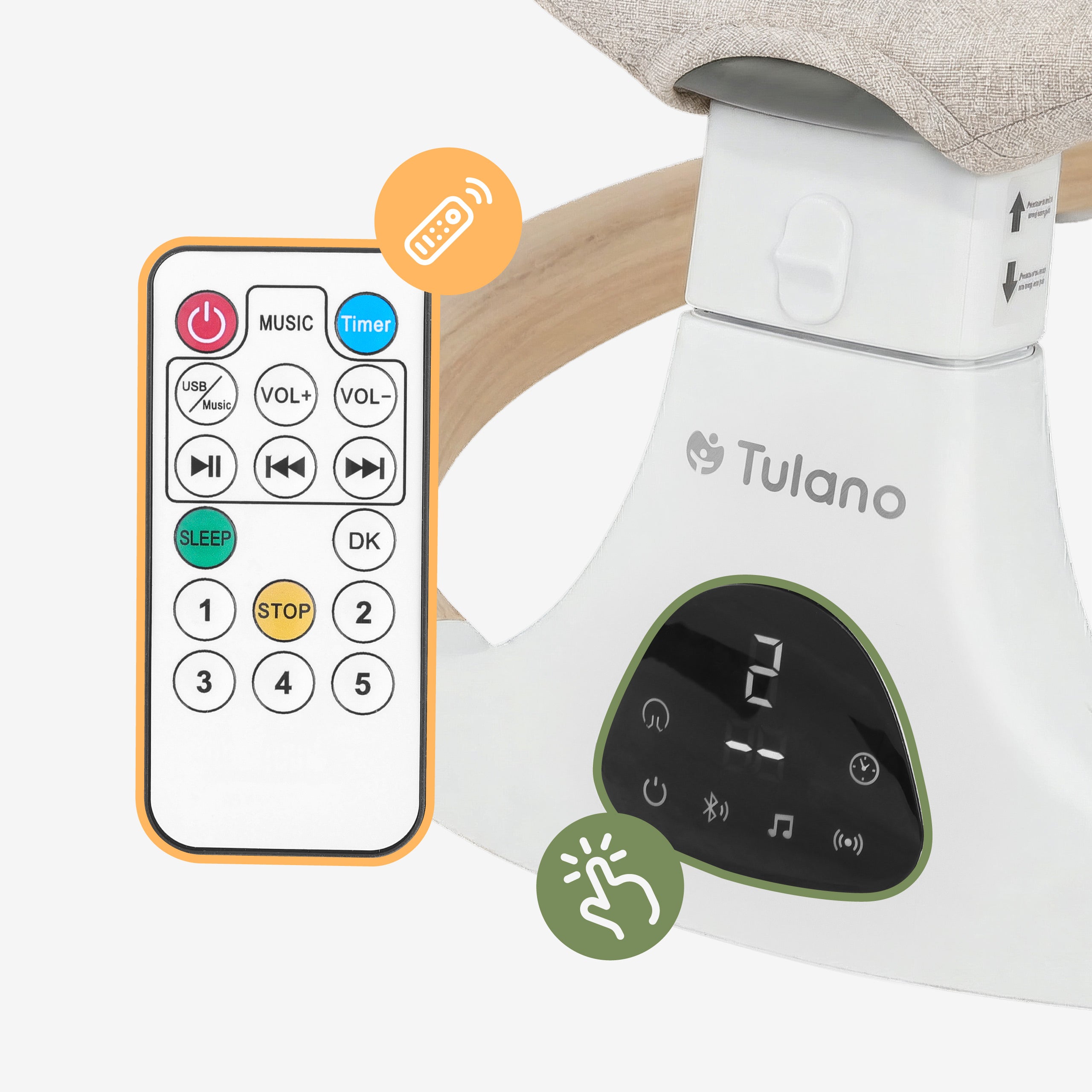 Touch Control und Fernbedienung - absoluter Komfort für Eltern