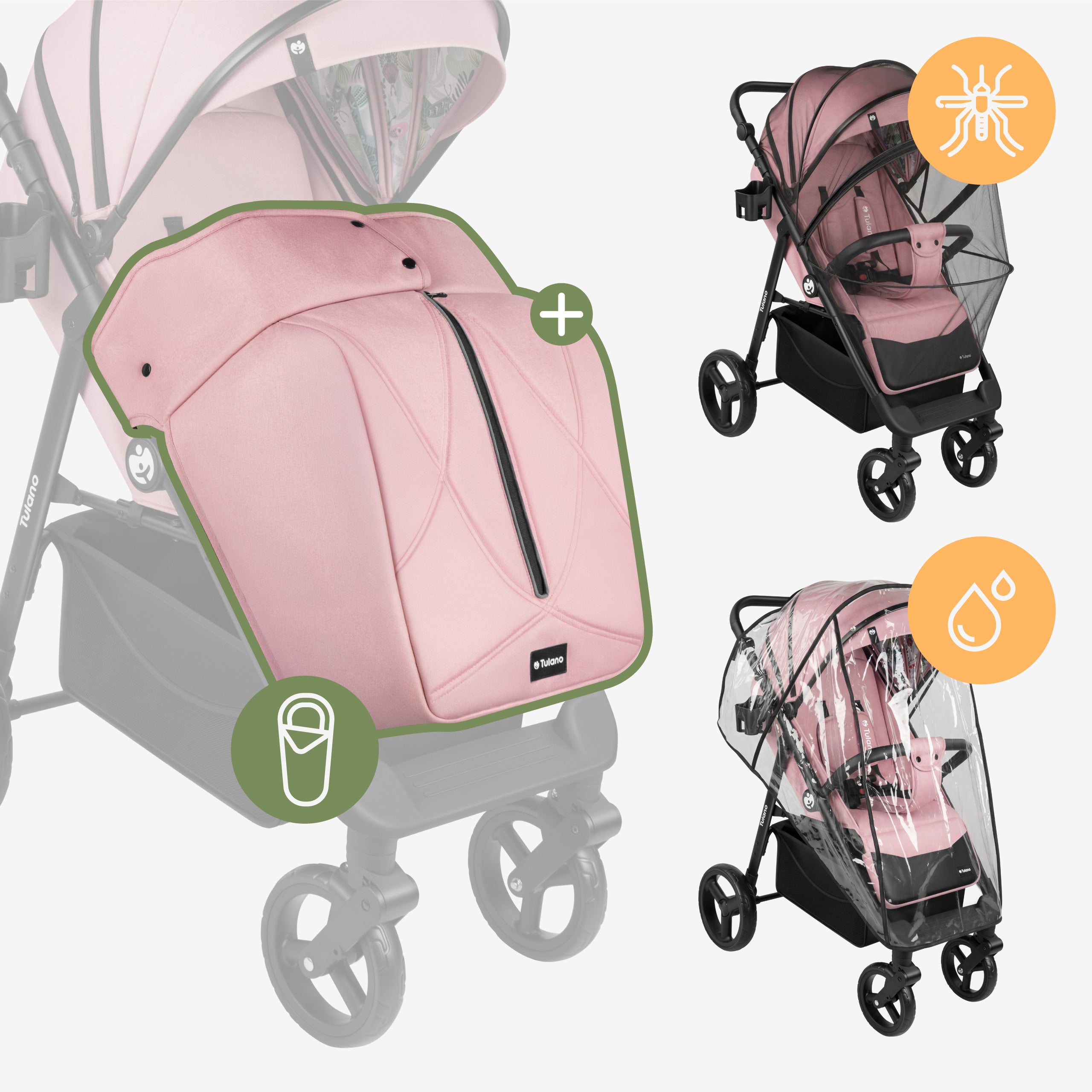 Kinderwagen Tulano Avignon 35 Pink