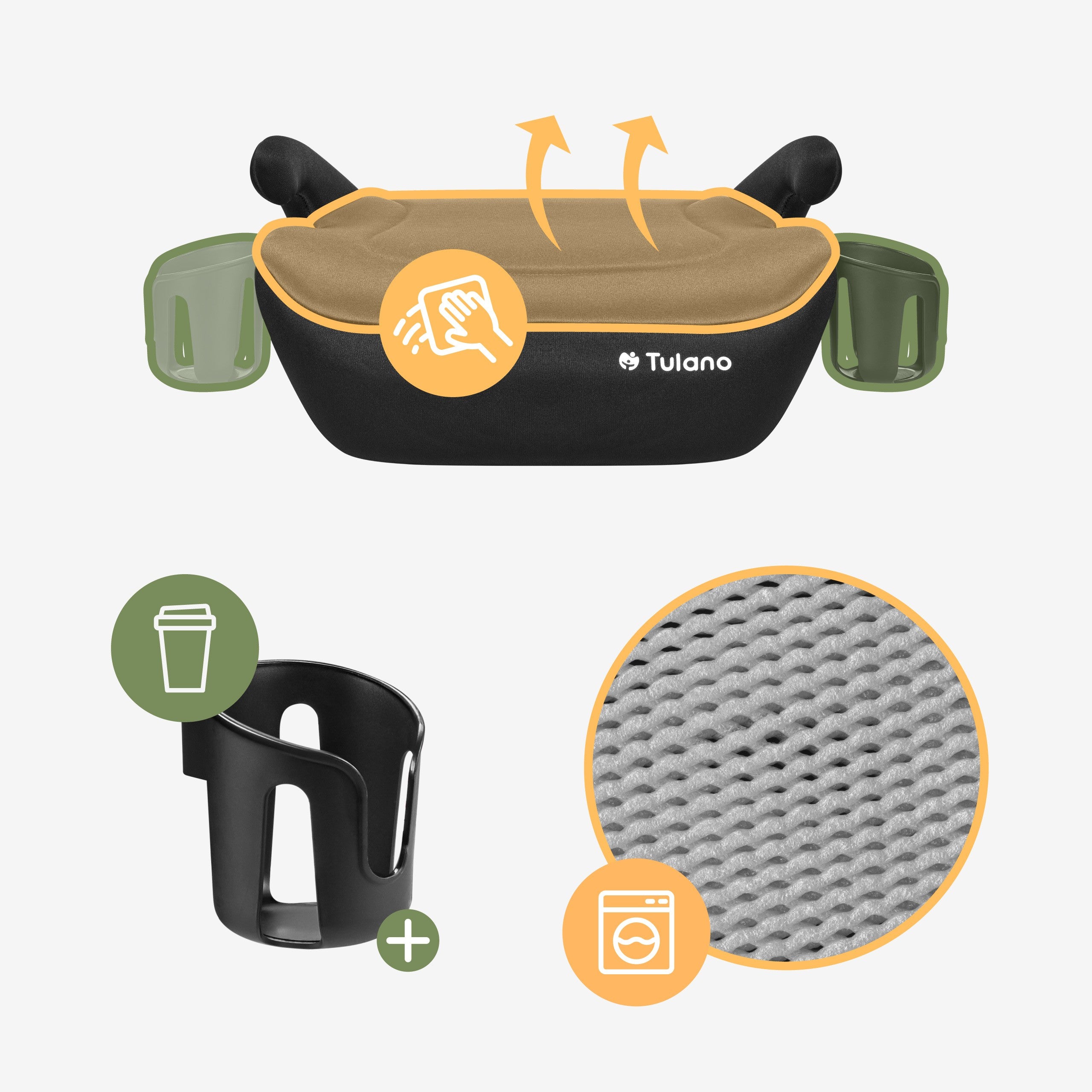 Tulano Cabby 20 Grauer Kindersitz für Autos, 125-150 cm, Größe I 