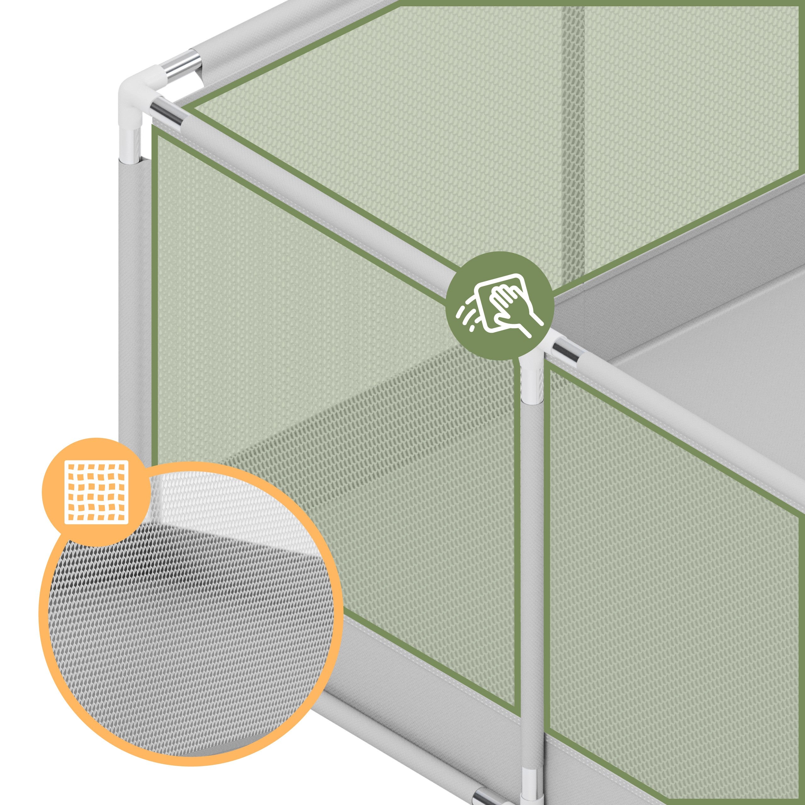 Tulano Cozy 28 Graues Laufgitter - 200 cm 