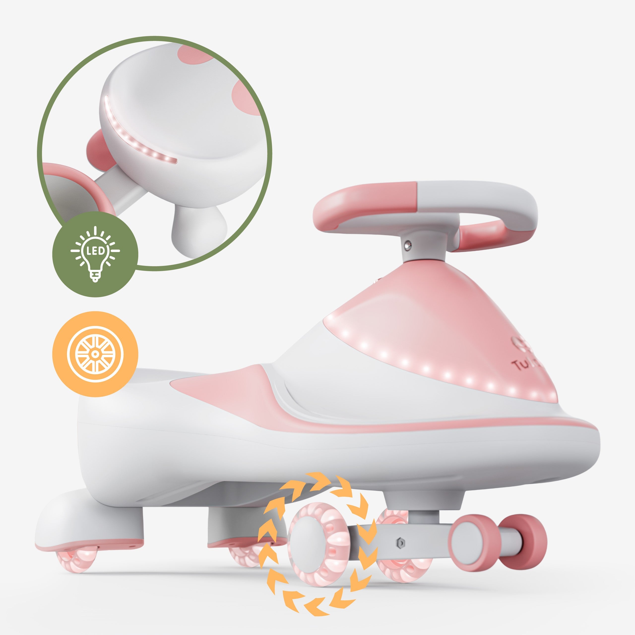 Tulano Focus 55 Pink LED Gravity Ride-On 