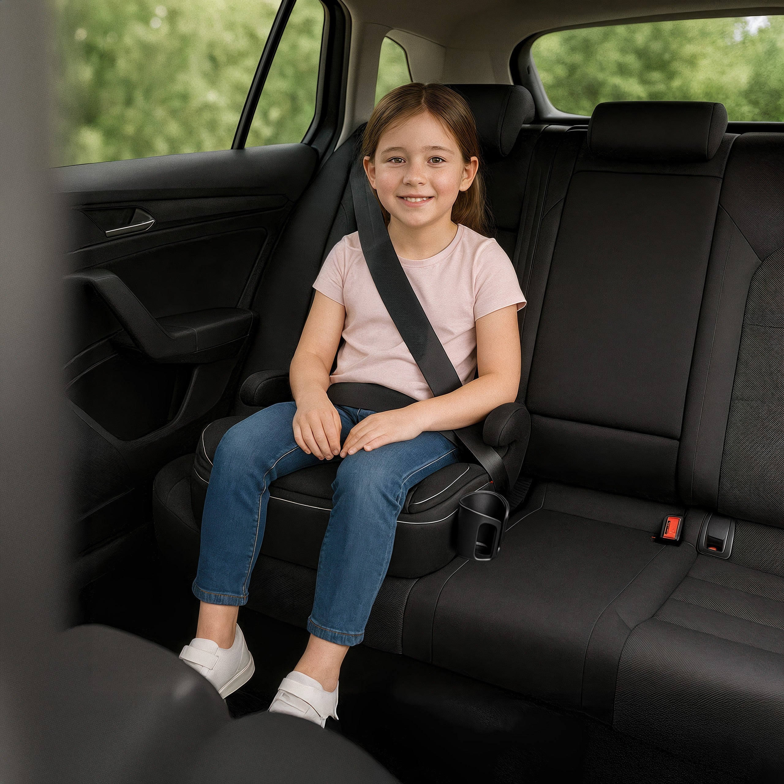 Tulano Cabby 30 Schwarzer Kindersitz für Autos, 125-150 cm, Größe I 