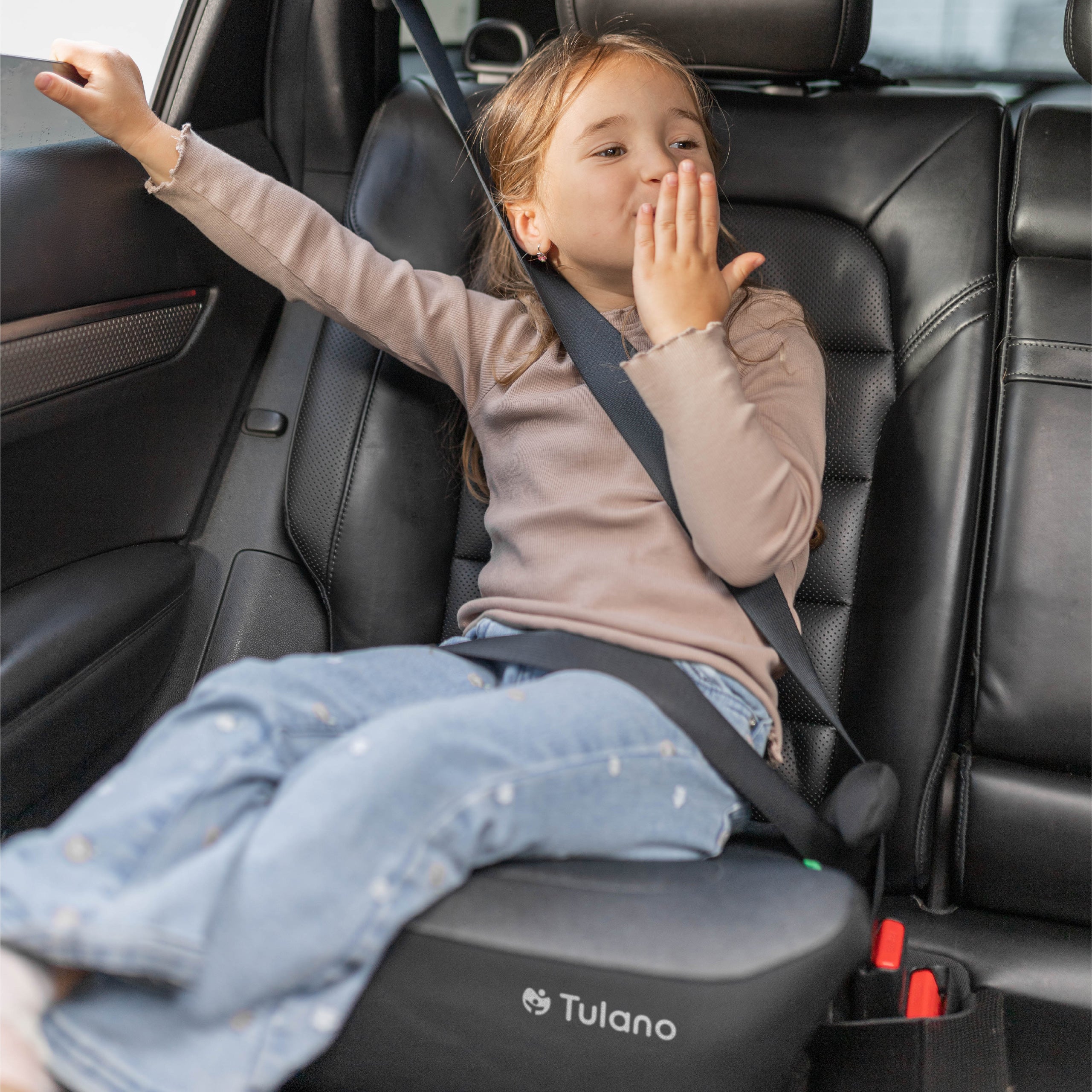 Tulano Cabby 20 Grauer Kindersitz für Autos, 125-150 cm, Größe I 