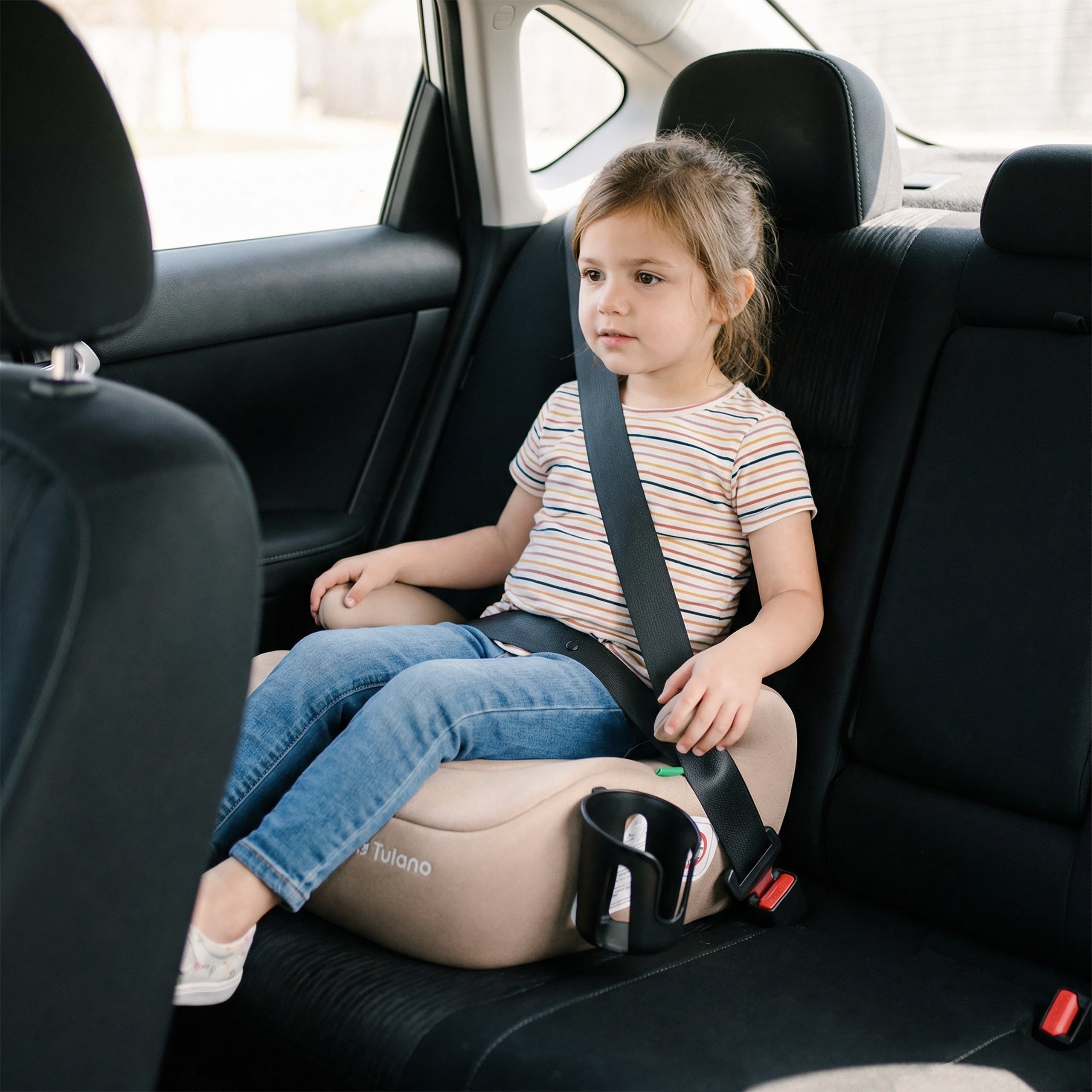 Tulano Cabby 20 Beige Kindersitz für Autos, 125-150 cm, Größe I 