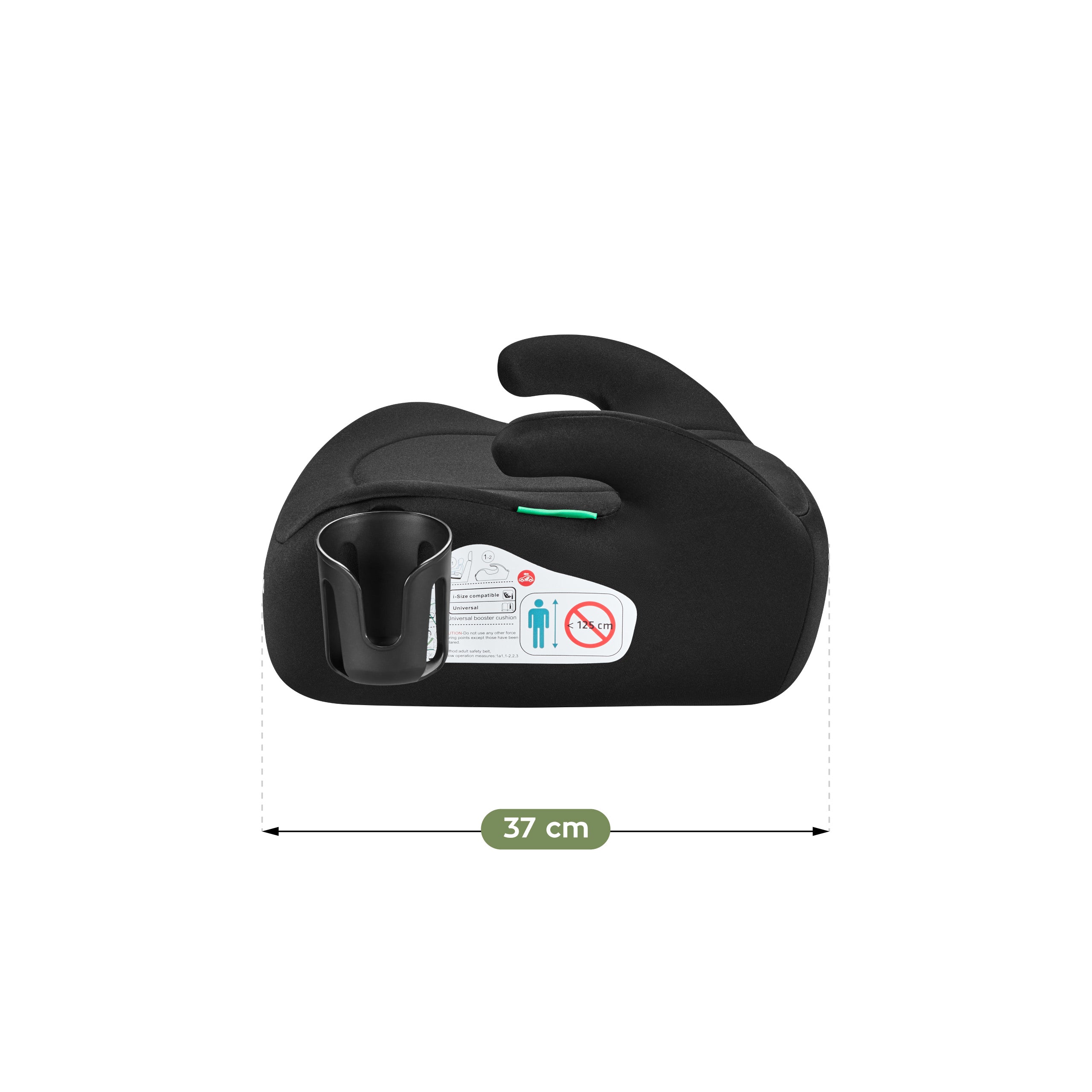 Tulano Cabby 20 Schwarzer Kindersitz (125-150 cm, I-Größe) 