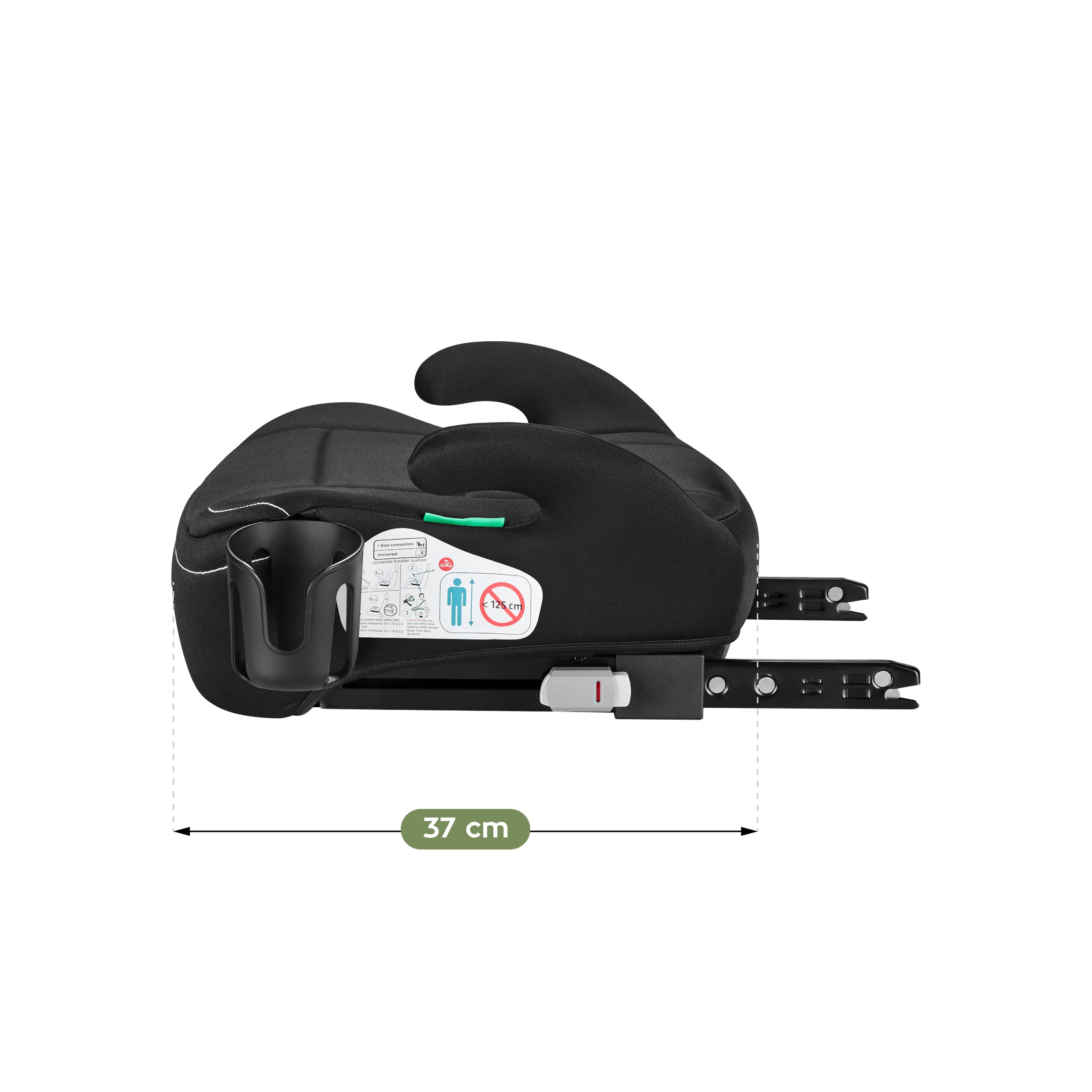 Tulano Cabby 30 Schwarzer Kindersitz für Autos, 125-150 cm, Größe I 