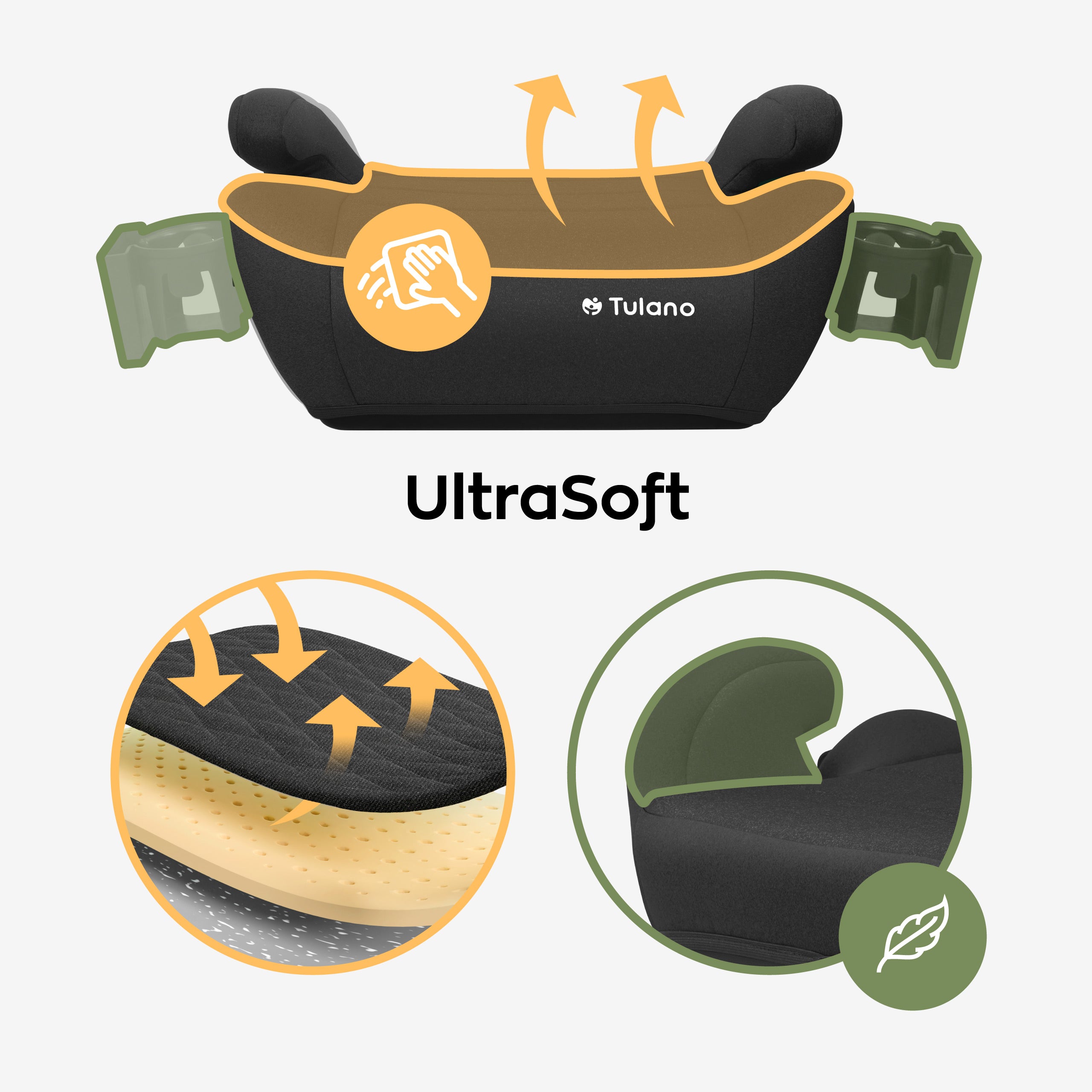 Bequeme, weich gepolsterte Armlehnen