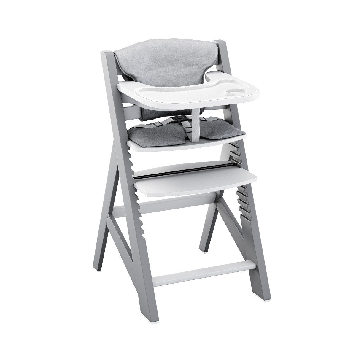 Tulano Morsel 40 Grau-Weißer Holzhochstuhl 