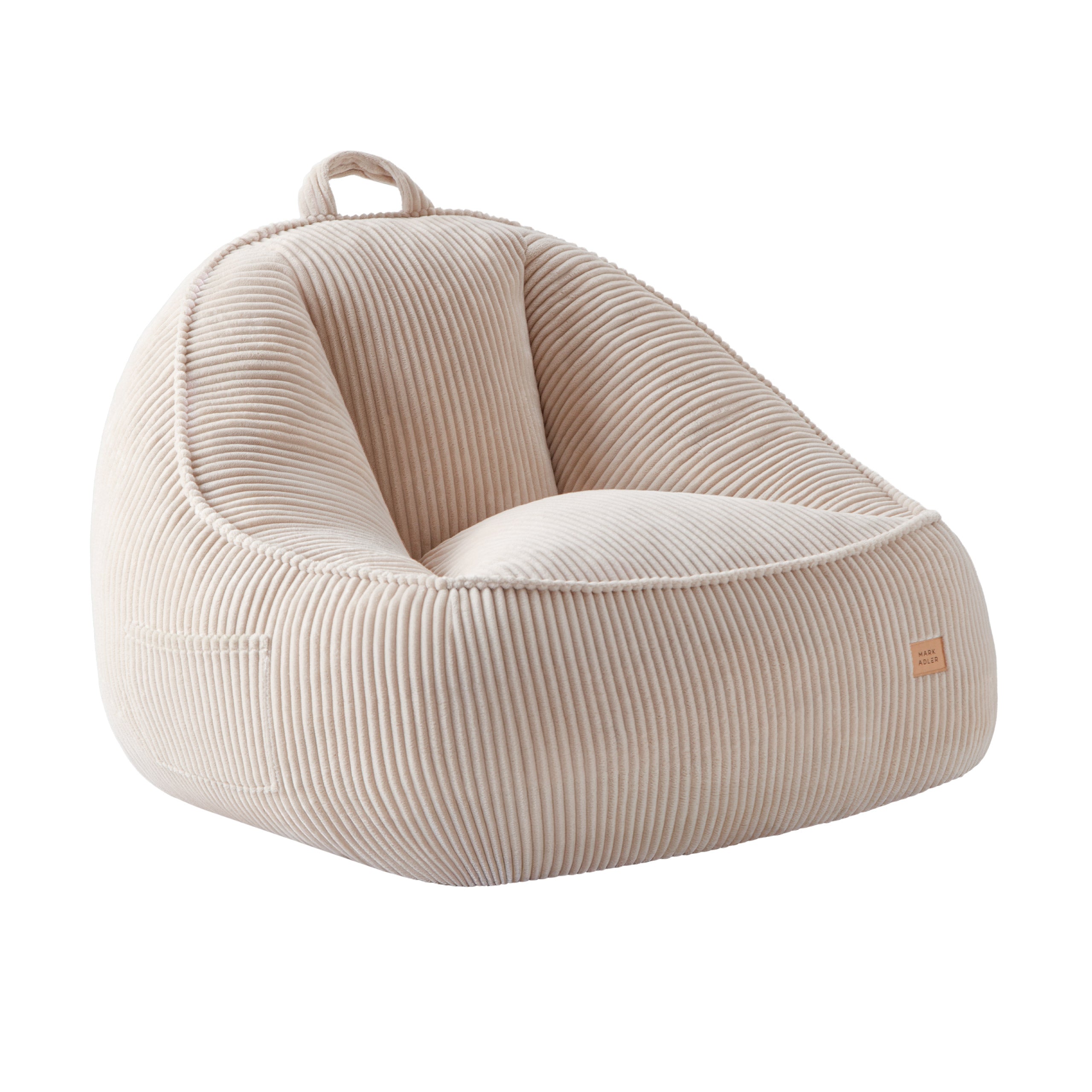 Cord-Puff-Sessel mit Rückenlehne Mark Adler Comfy 4.0 Beige