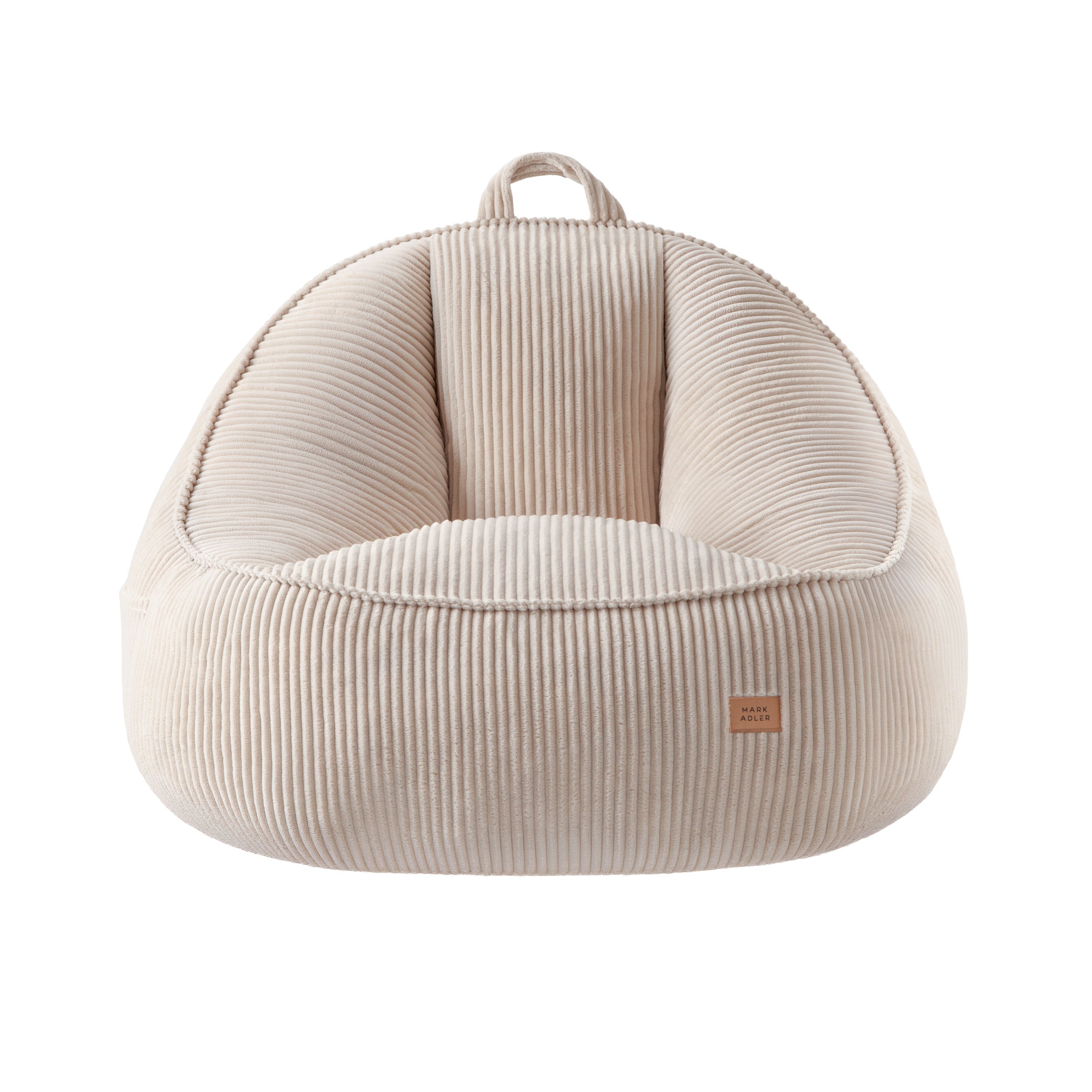 Cord-Puff-Sessel mit Rückenlehne Mark Adler Comfy 4.0 Beige