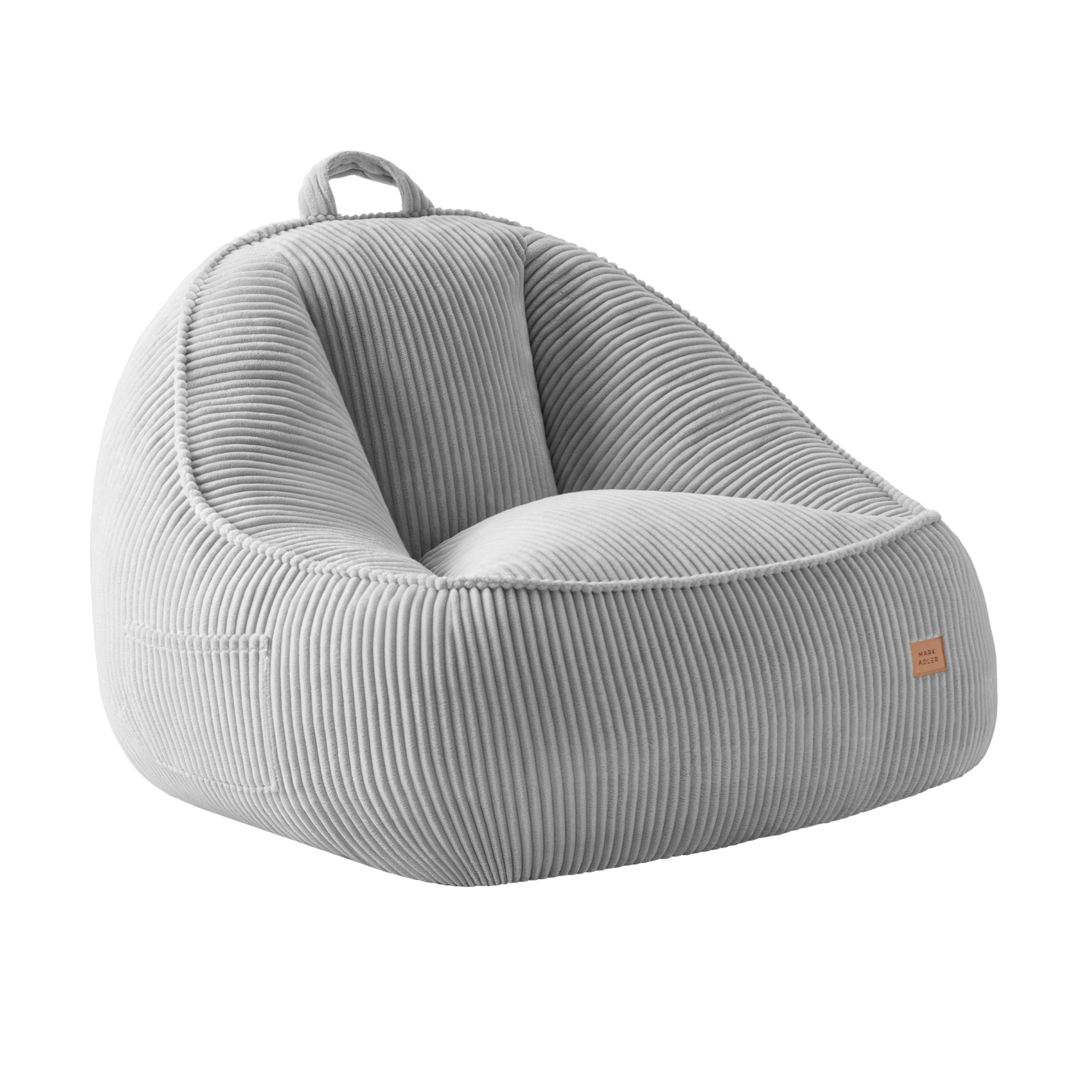 Cord-Puff-Sessel mit Rückenlehne Mark Adler Comfy 4.0 Grey