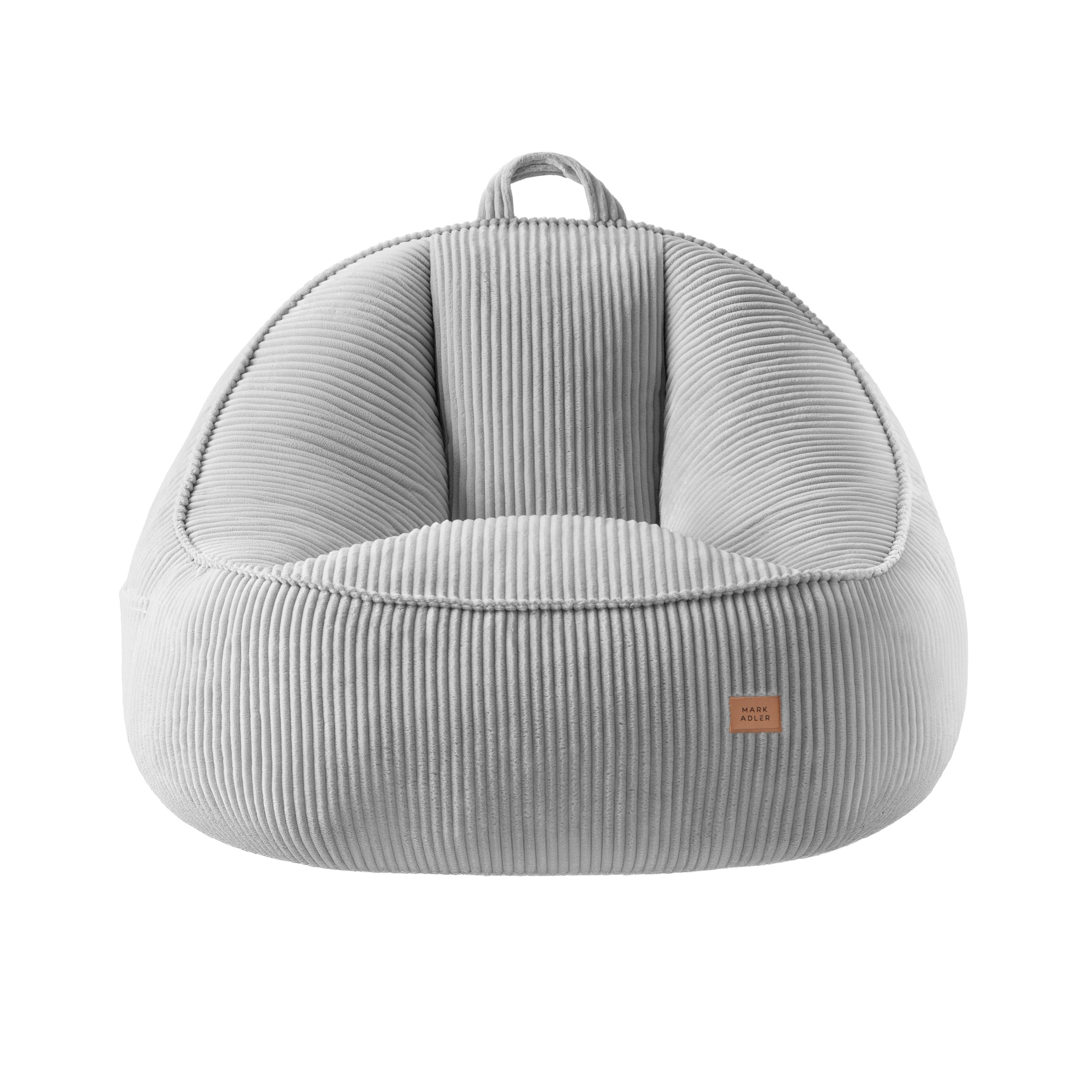Cord-Puff-Sessel mit Rückenlehne Mark Adler Comfy 4.0 Grey