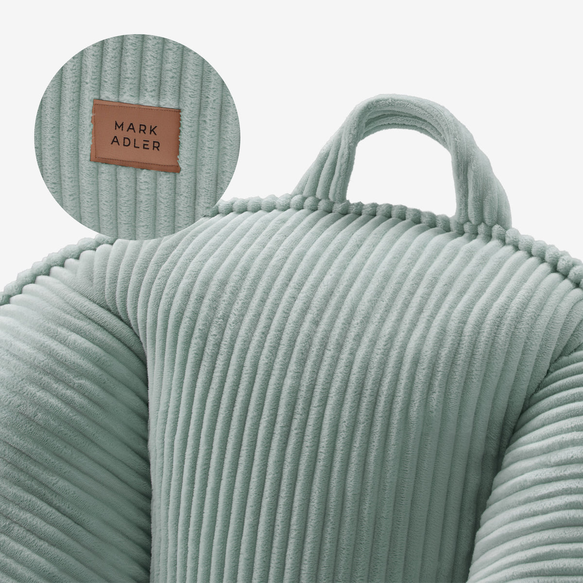 Cord-Puff-Sessel mit Rückenlehne Mark Adler Comfy 4.0 Sage