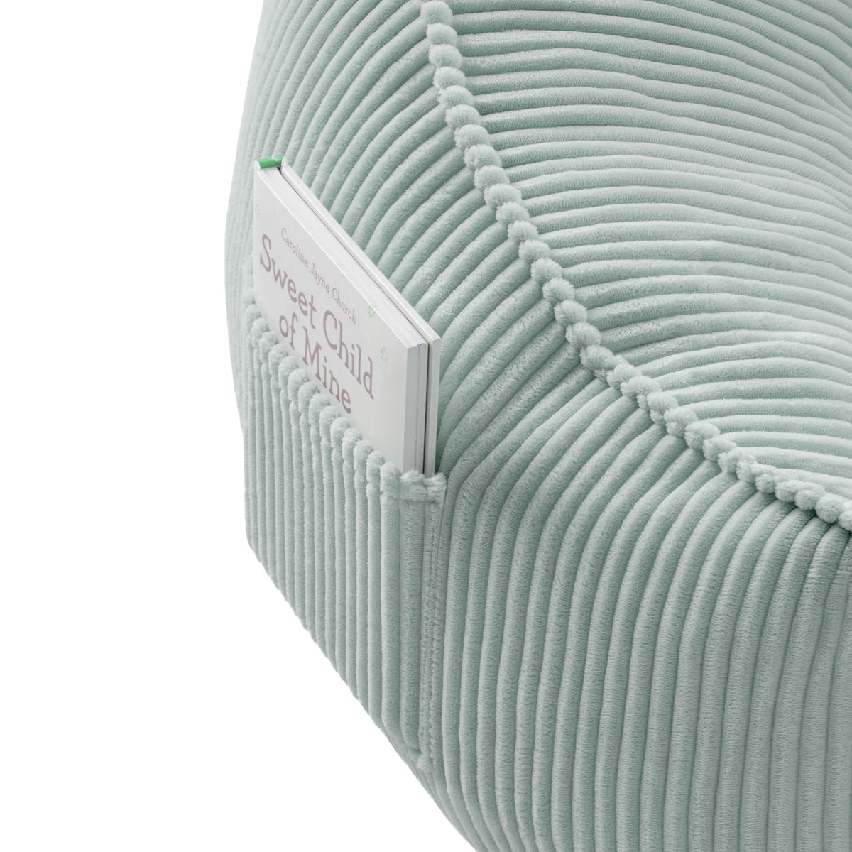 Cord-Puff-Sessel mit Rückenlehne Mark Adler Comfy 4.0 Sage