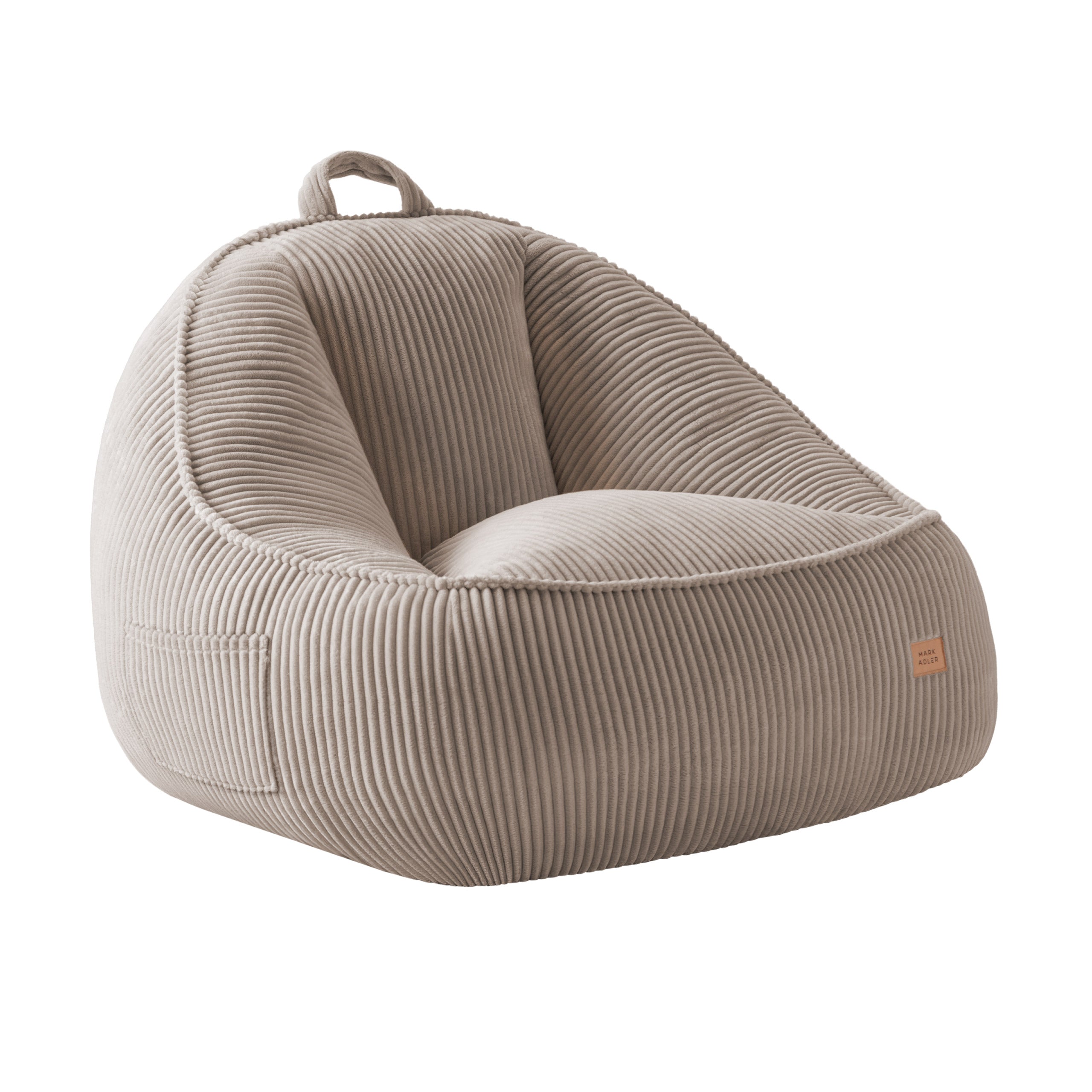 Cord-Puff-Sessel mit Rückenlehne Mark Adler Comfy 4.0 Taupe