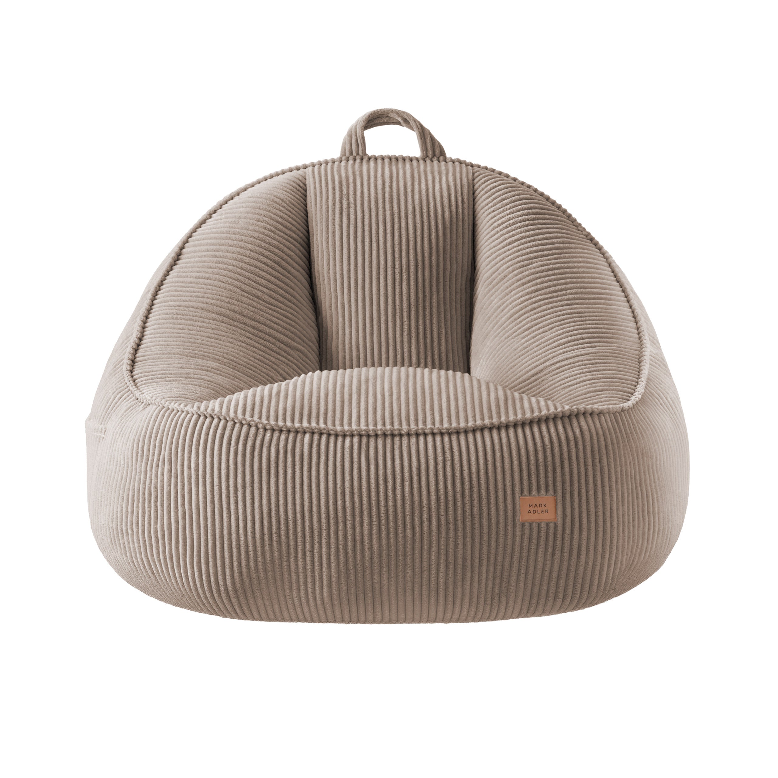 Cord-Puff-Sessel mit Rückenlehne Mark Adler Comfy 4.0 Taupe