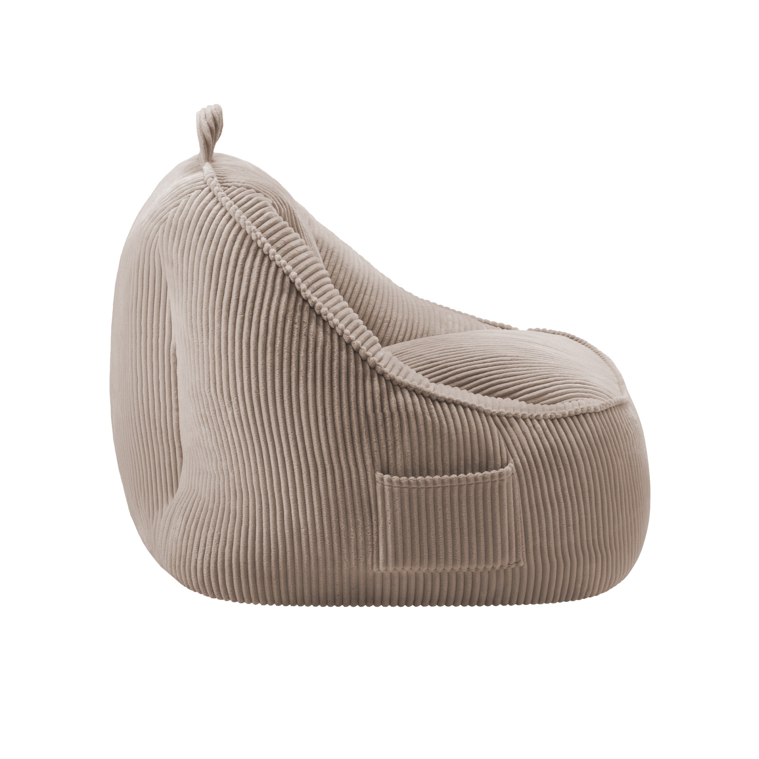 Cord-Puff-Sessel mit Rückenlehne Mark Adler Comfy 4.0 Taupe