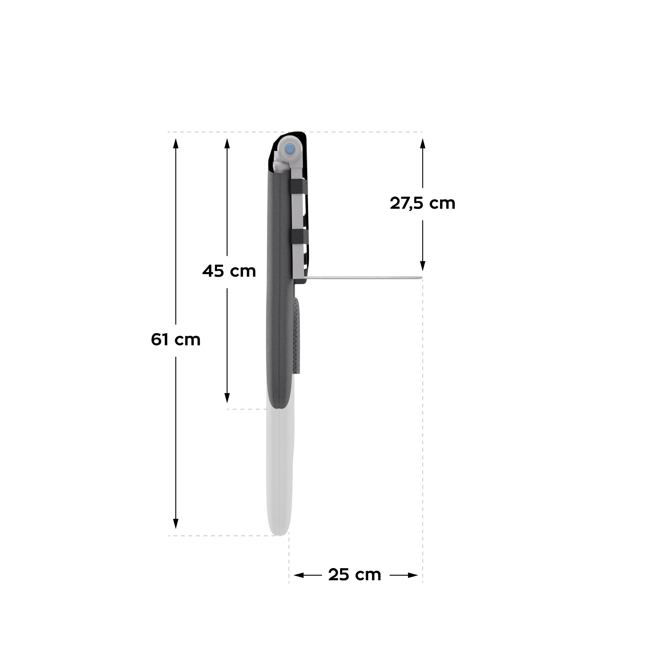Bettschutzgitter Tulano Cover 25 Grau 150cm 