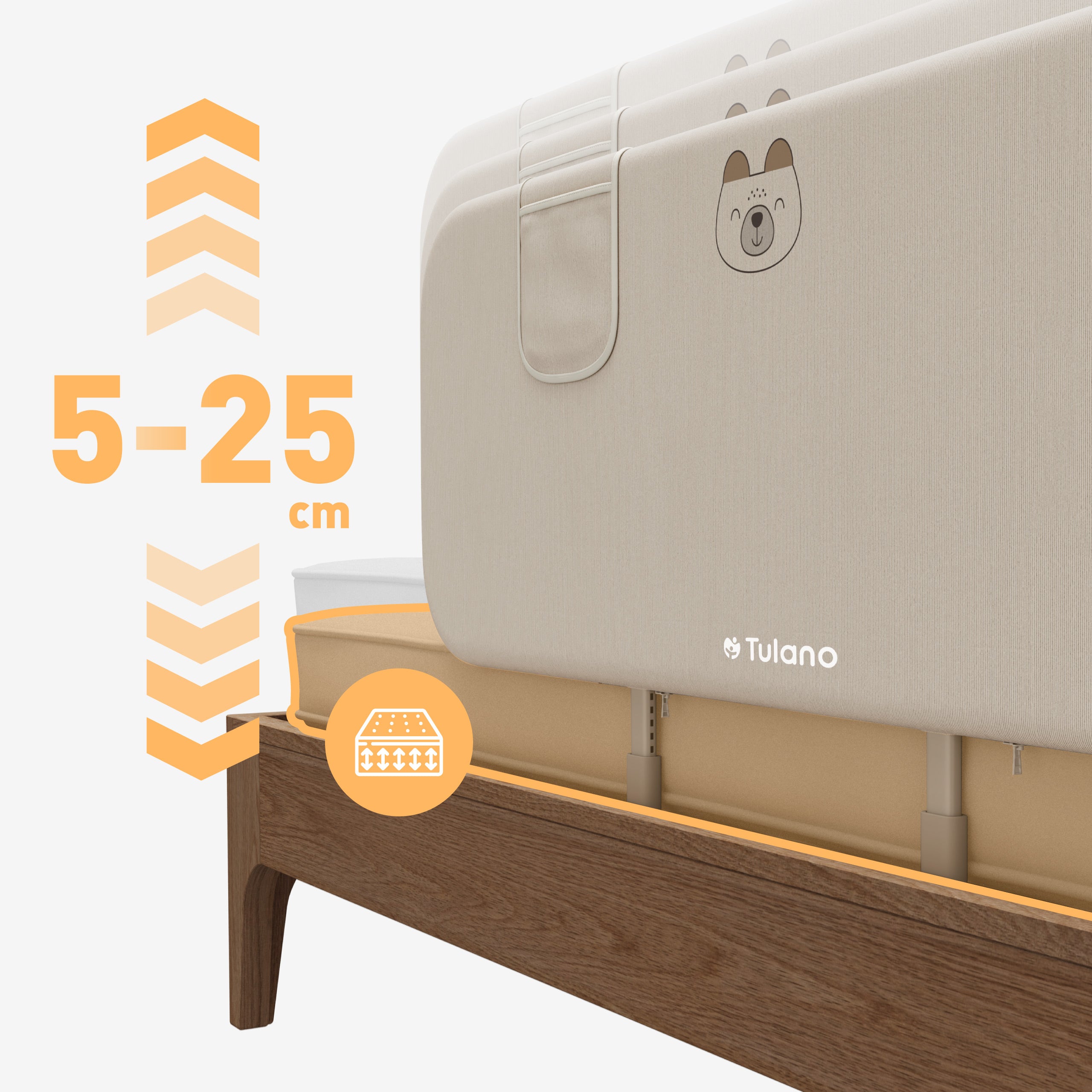 Kinderbettgitter Tulano Cover 50 Beige