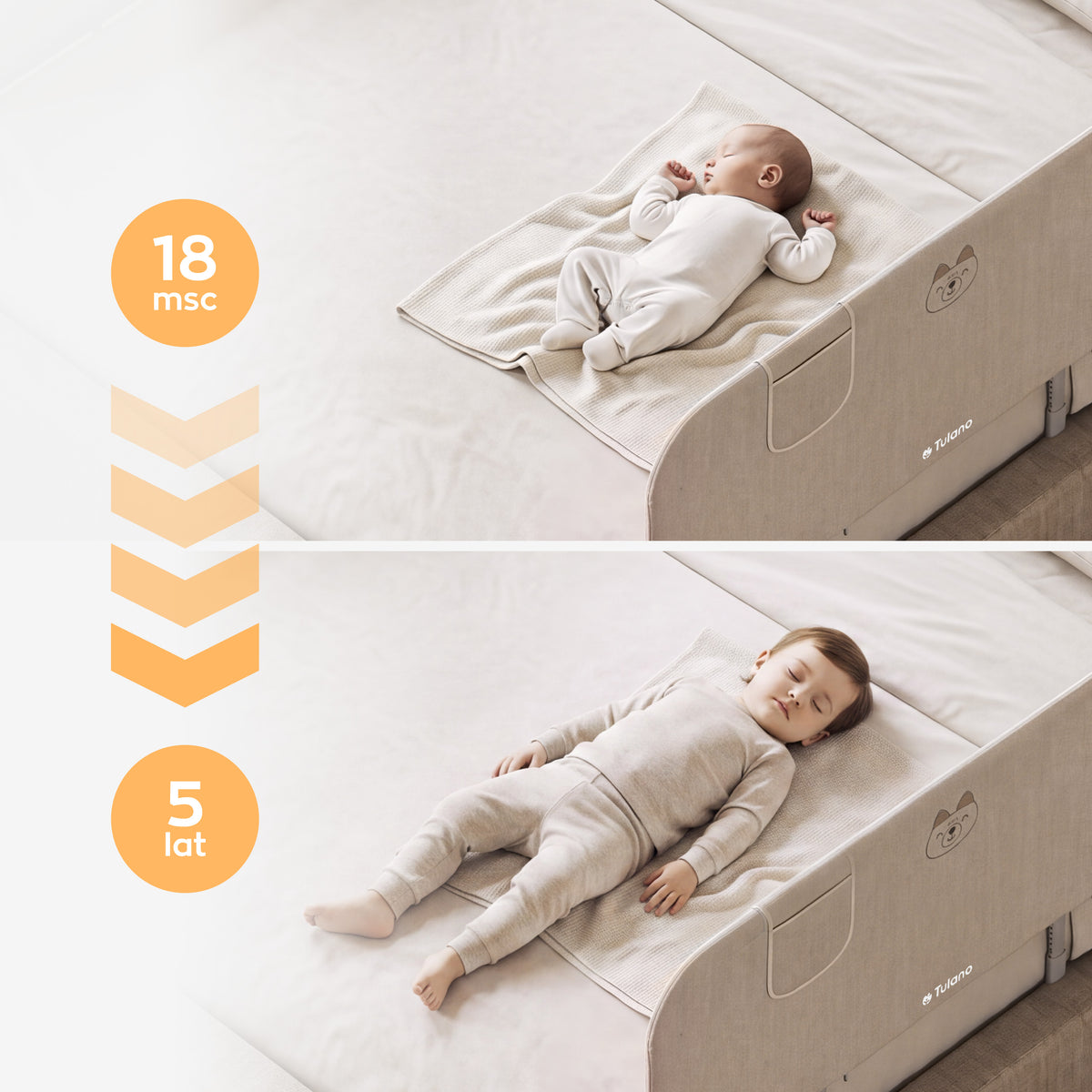 Kinderbettgitter Tulano Cover 50 Beige